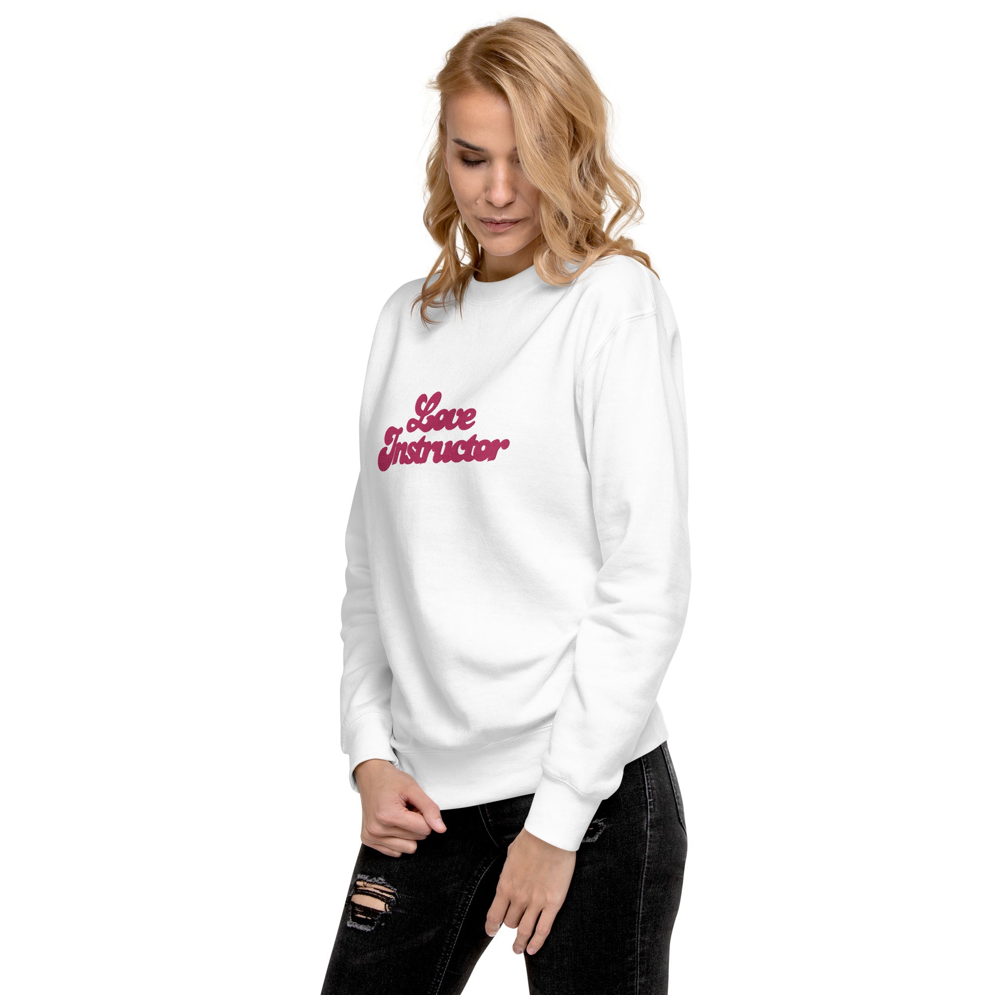 Sweatshirt premium unisexe Love Instructor grand motif brodé