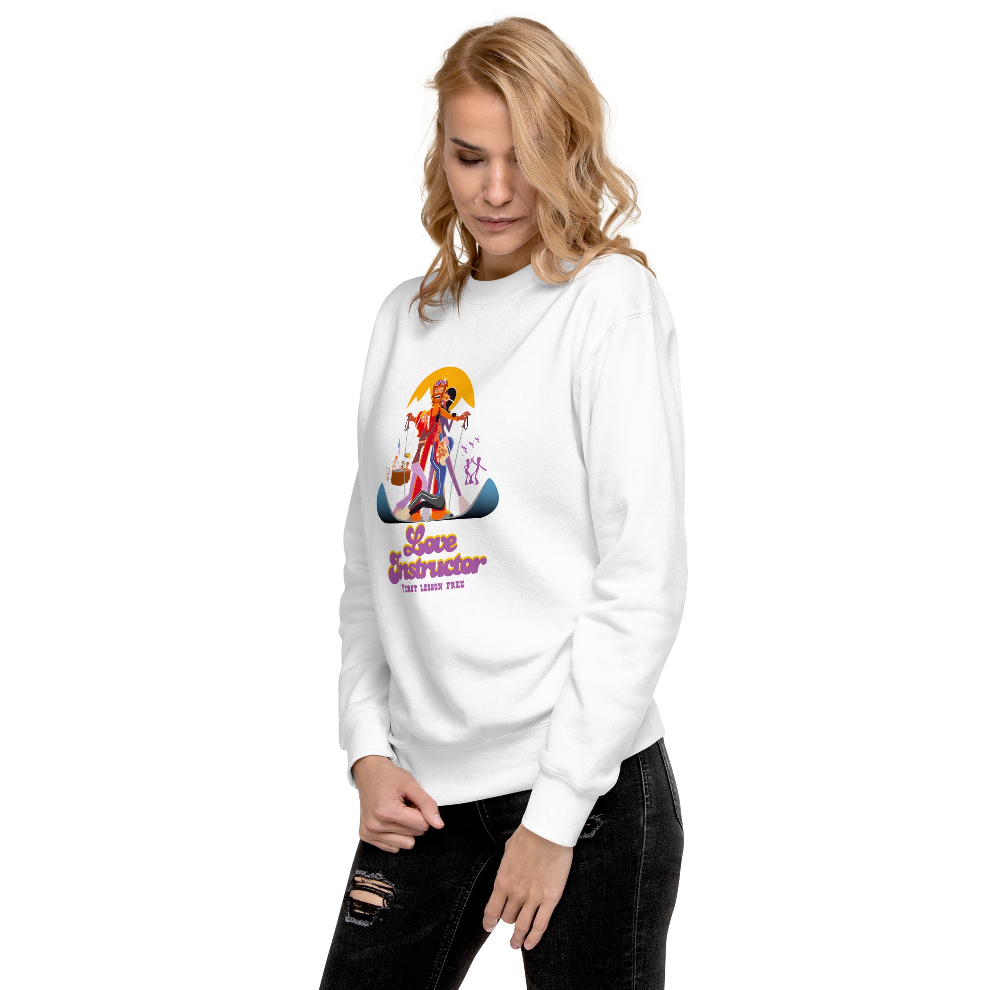 Unisex Premium Sweatshirt Love Instructor First Lesson free