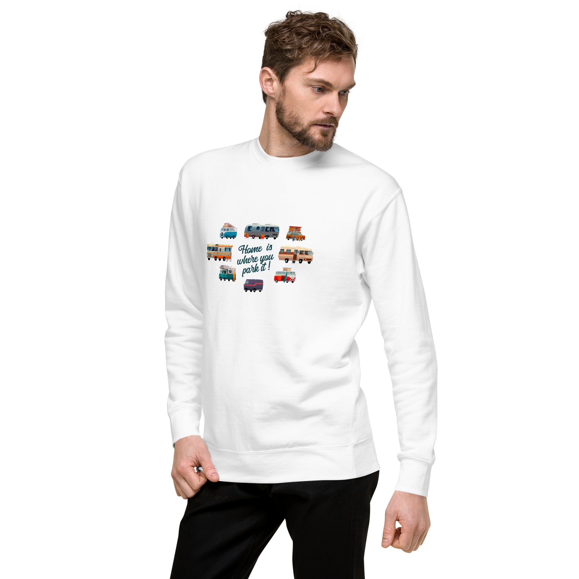 Unisex Premium Sweatshirt Square Vintage Campers