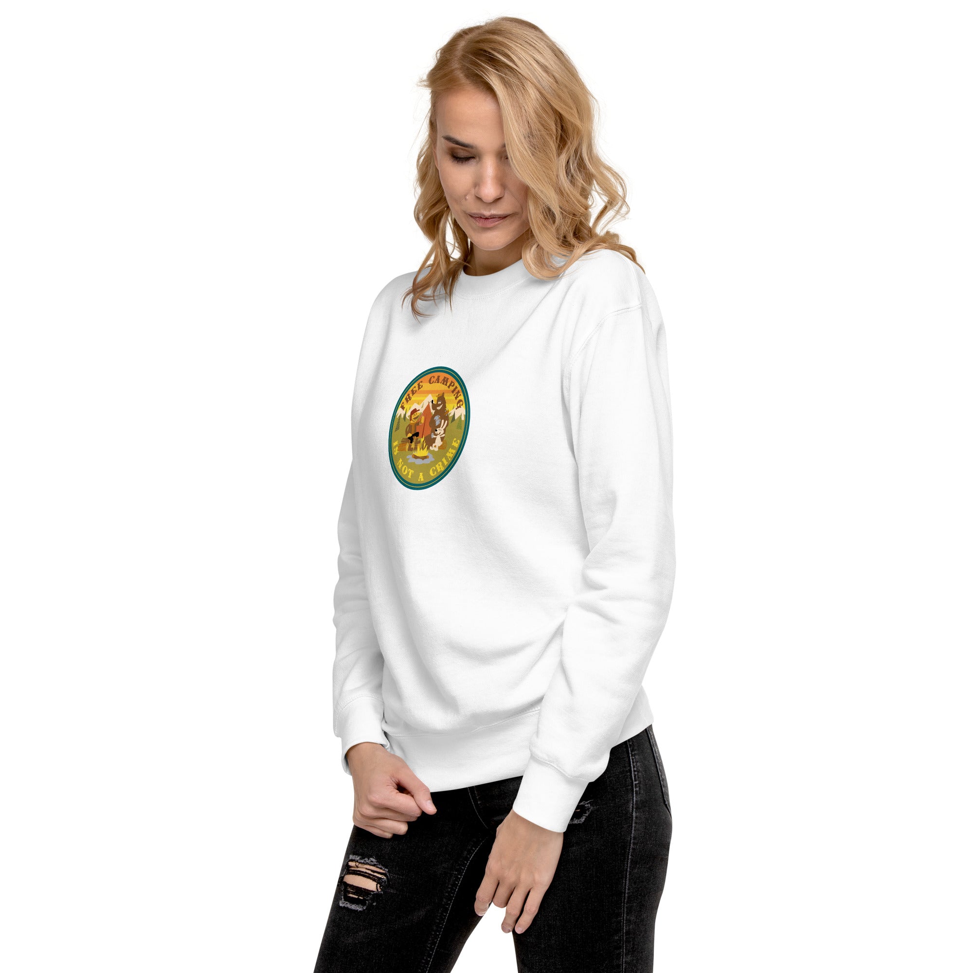 Unisex Premium Sweatshirt Free camping is not a crime