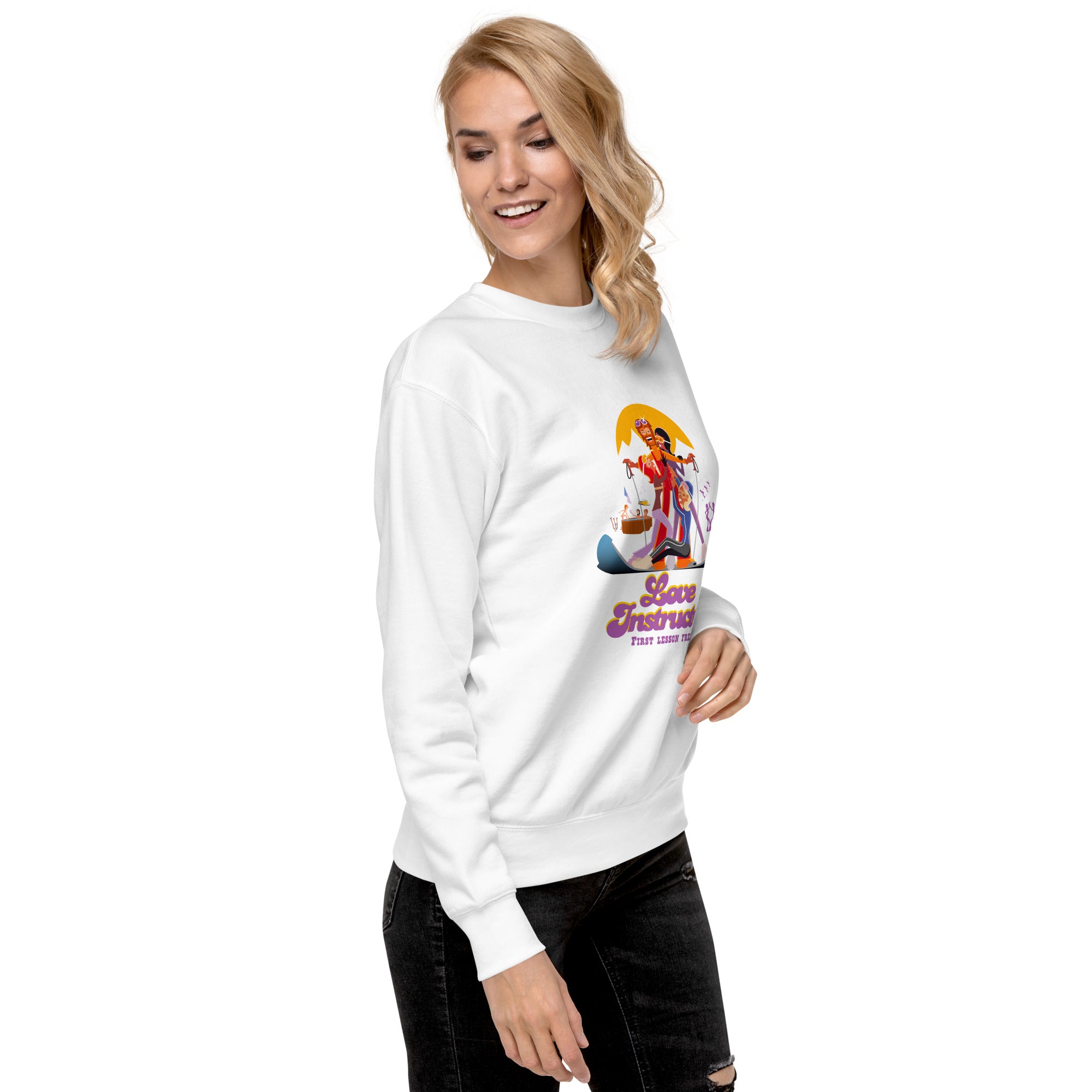 Unisex Premium Sweatshirt Love Instructor First Lesson free