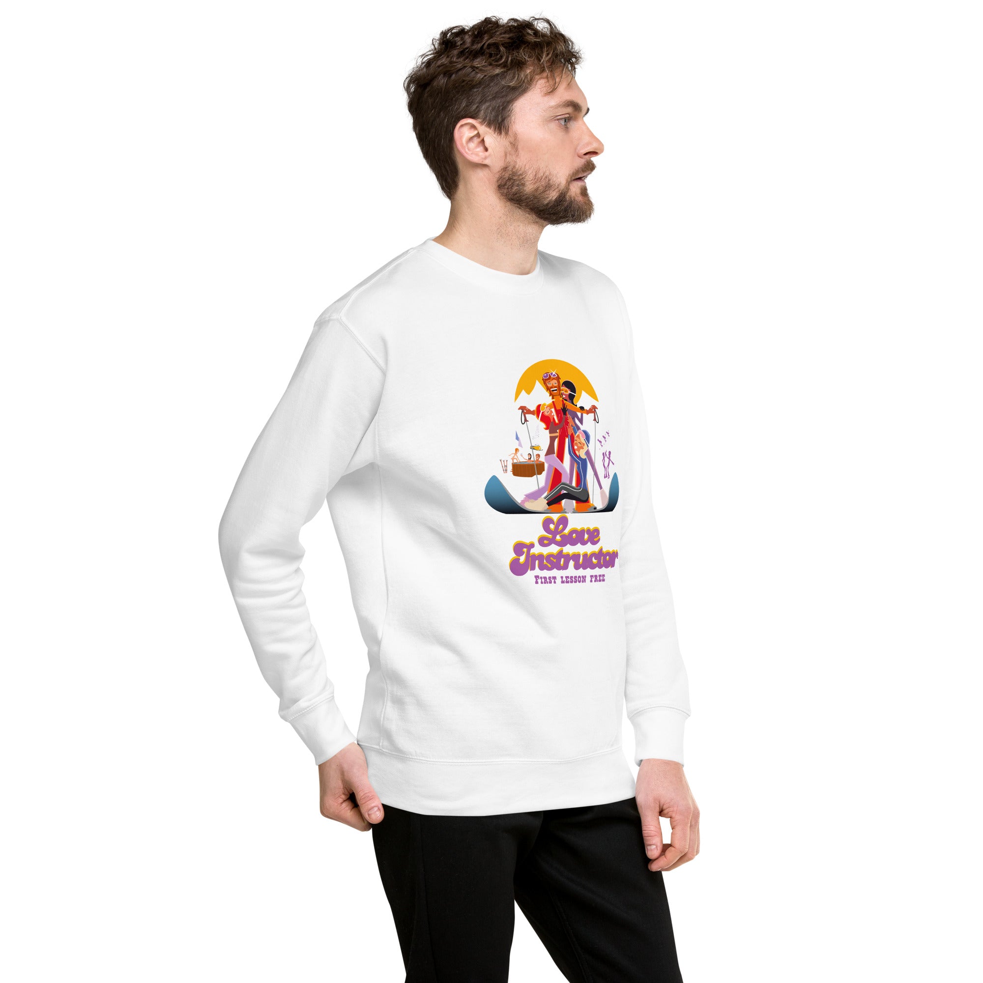 Unisex Premium Sweatshirt Love Instructor First Lesson free