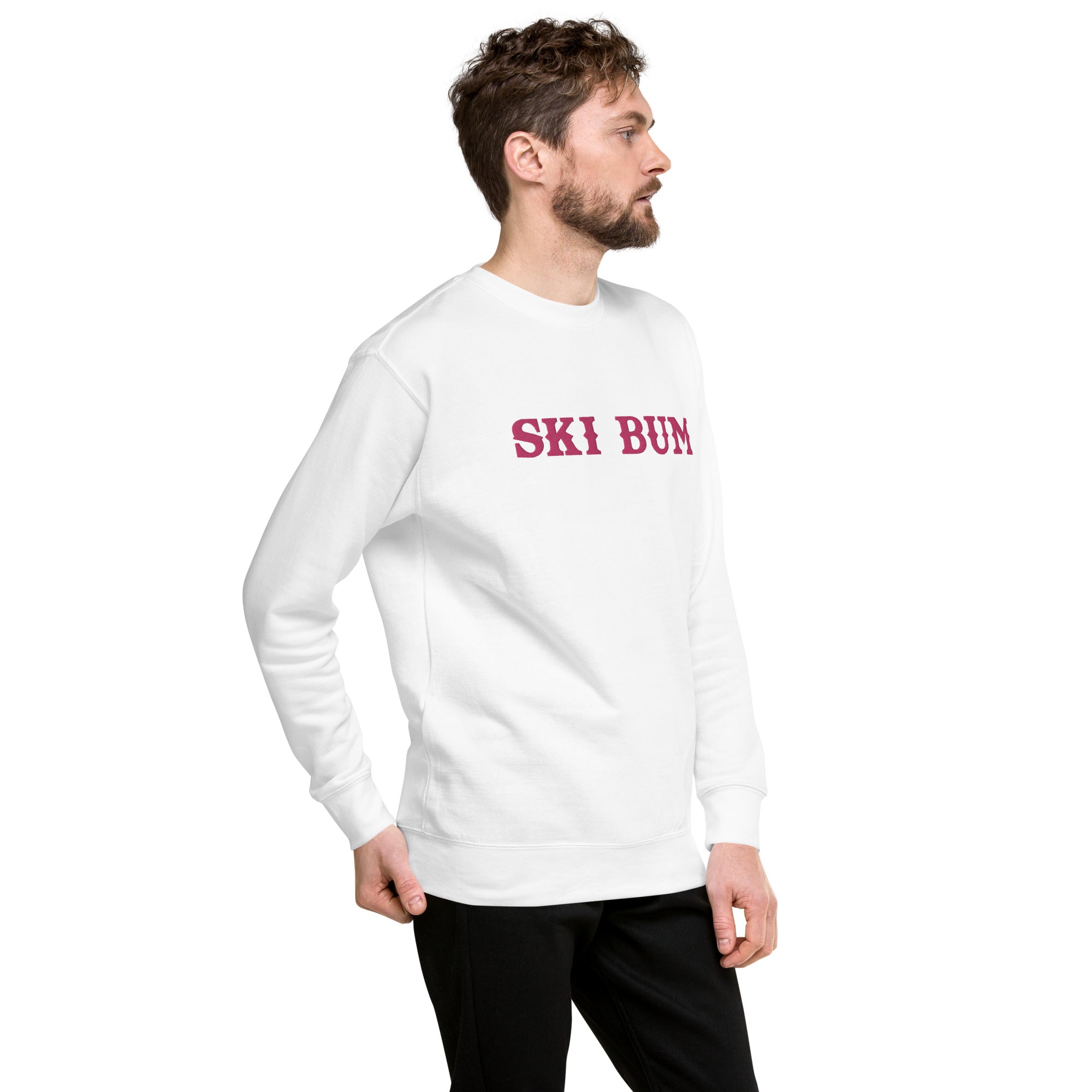 Sweatshirt premium unisexe Ski Bum Flamingo grand motif brodé