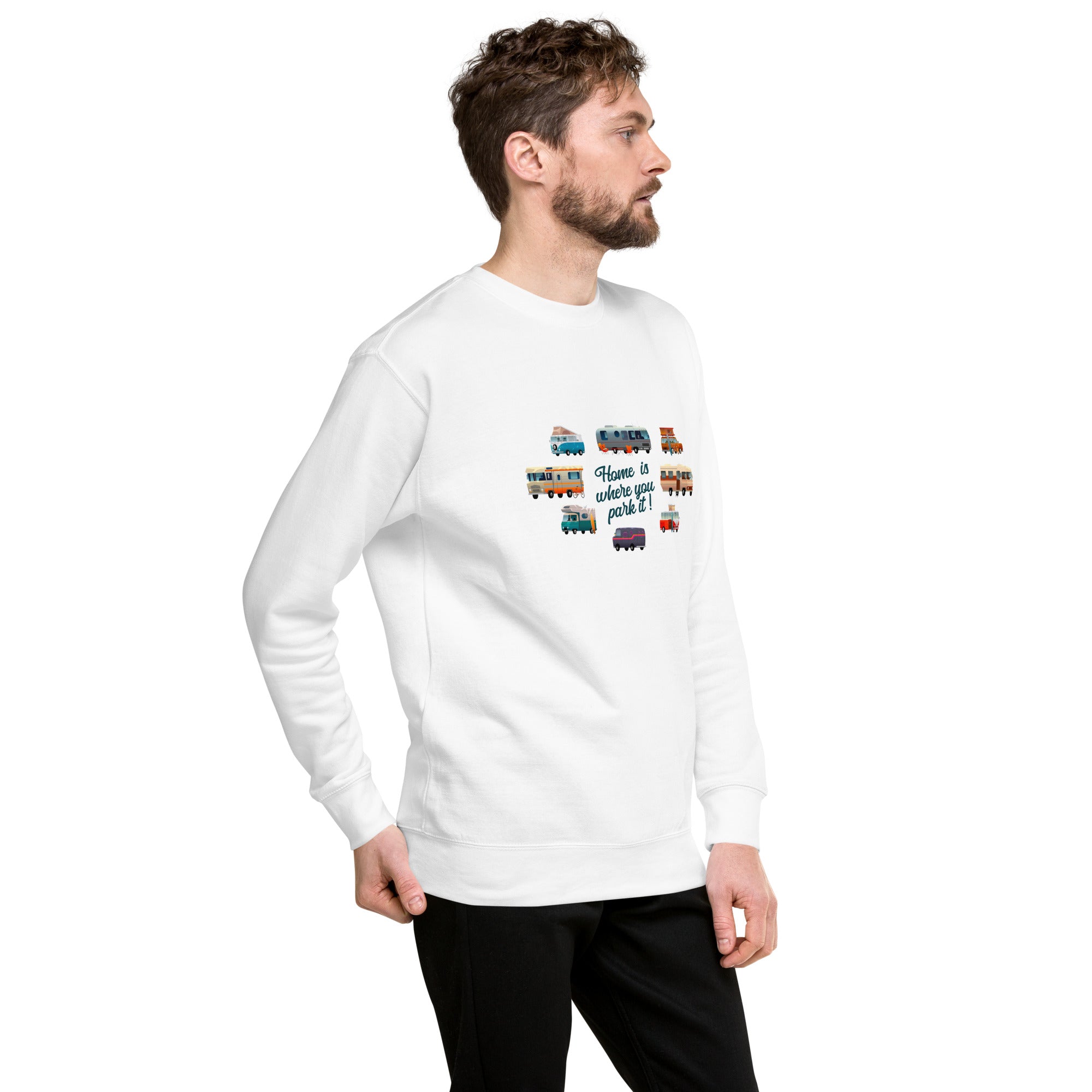 Unisex Premium Sweatshirt Square Vintage Campers