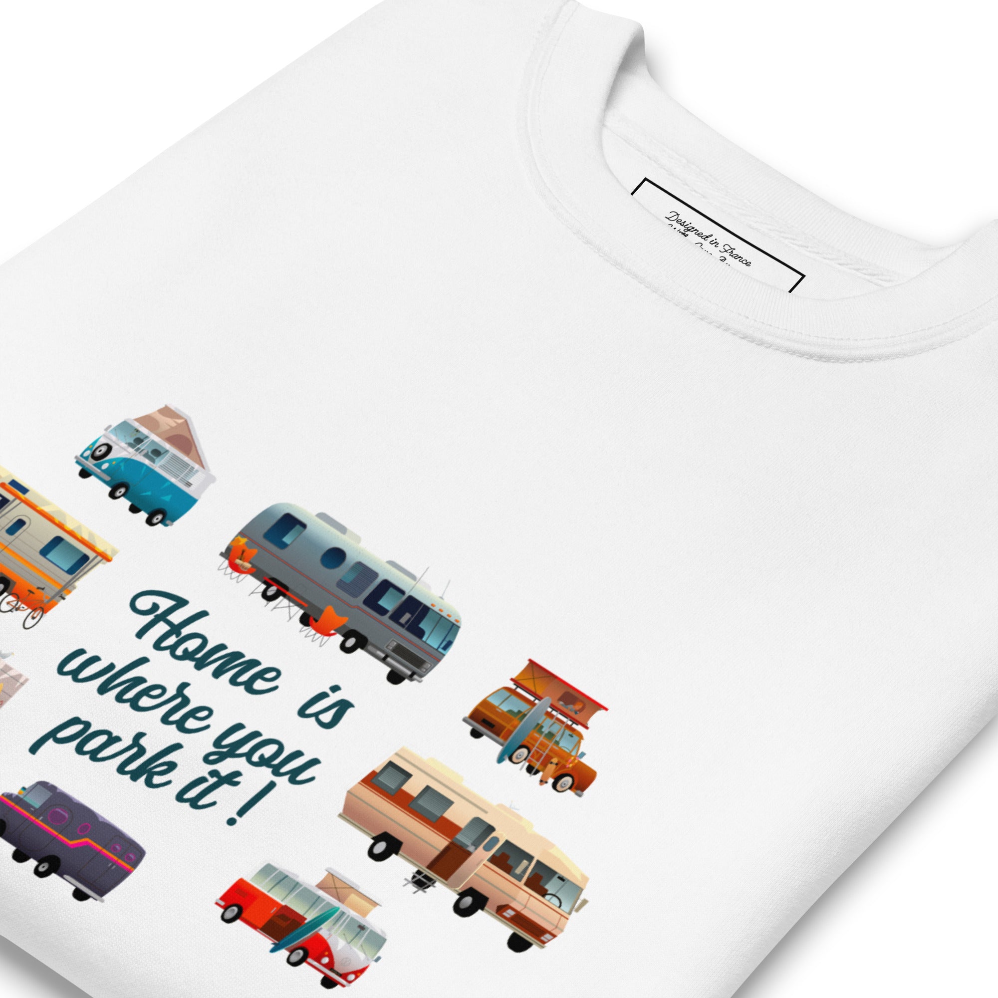 Unisex Premium Sweatshirt Square Vintage Campers