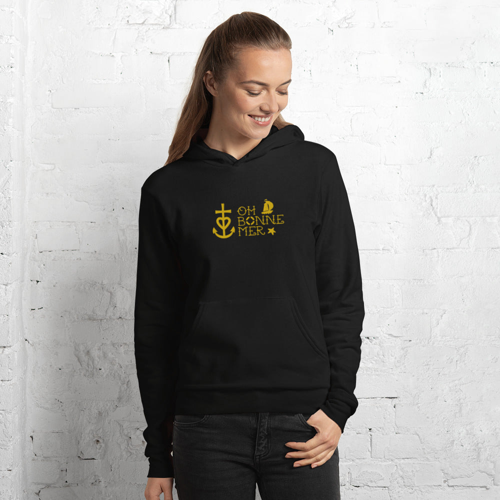 Unisex hoodie Oh Bonne Mer 2 embroidered pattern
