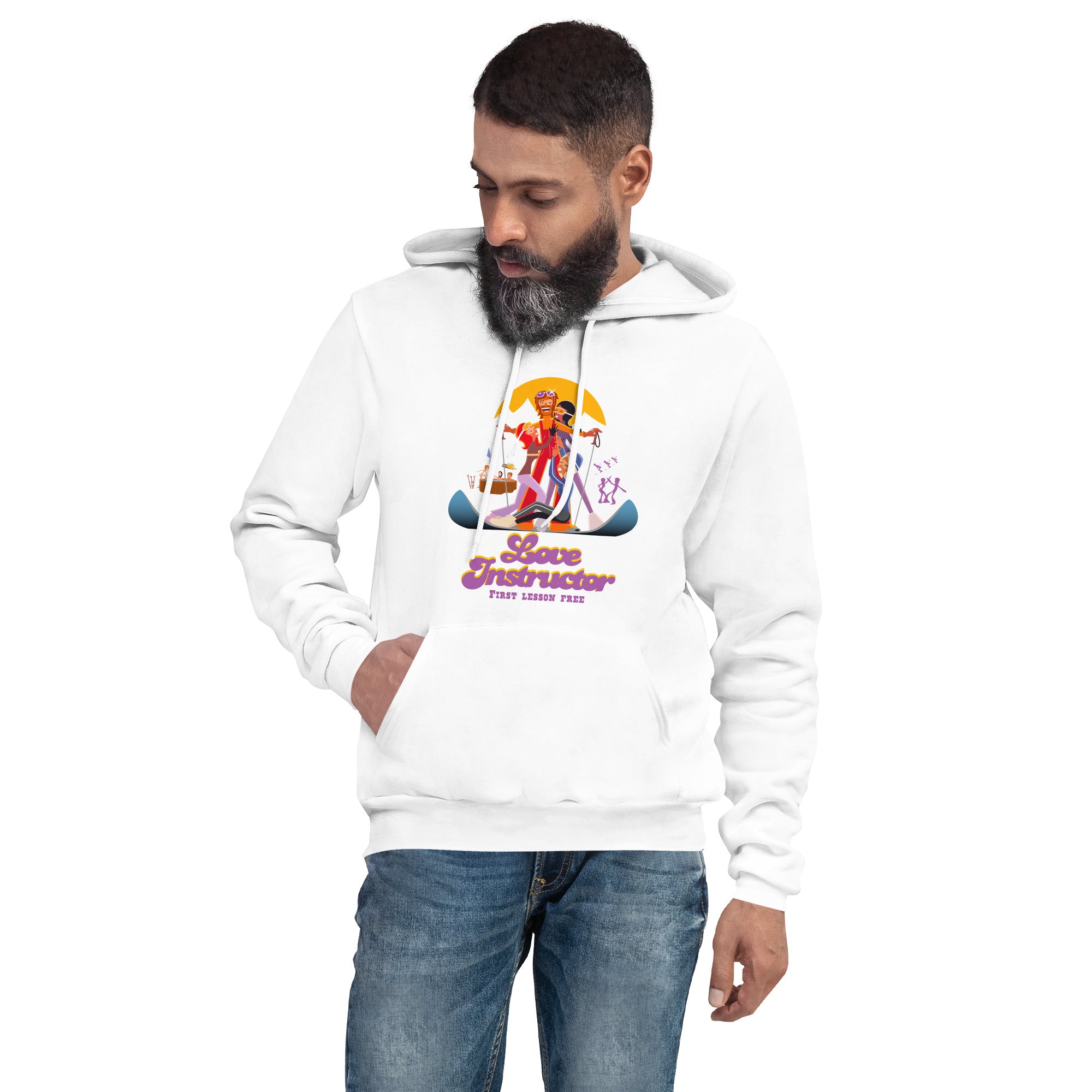 Unisex hoodie Love Instructor First Lesson free