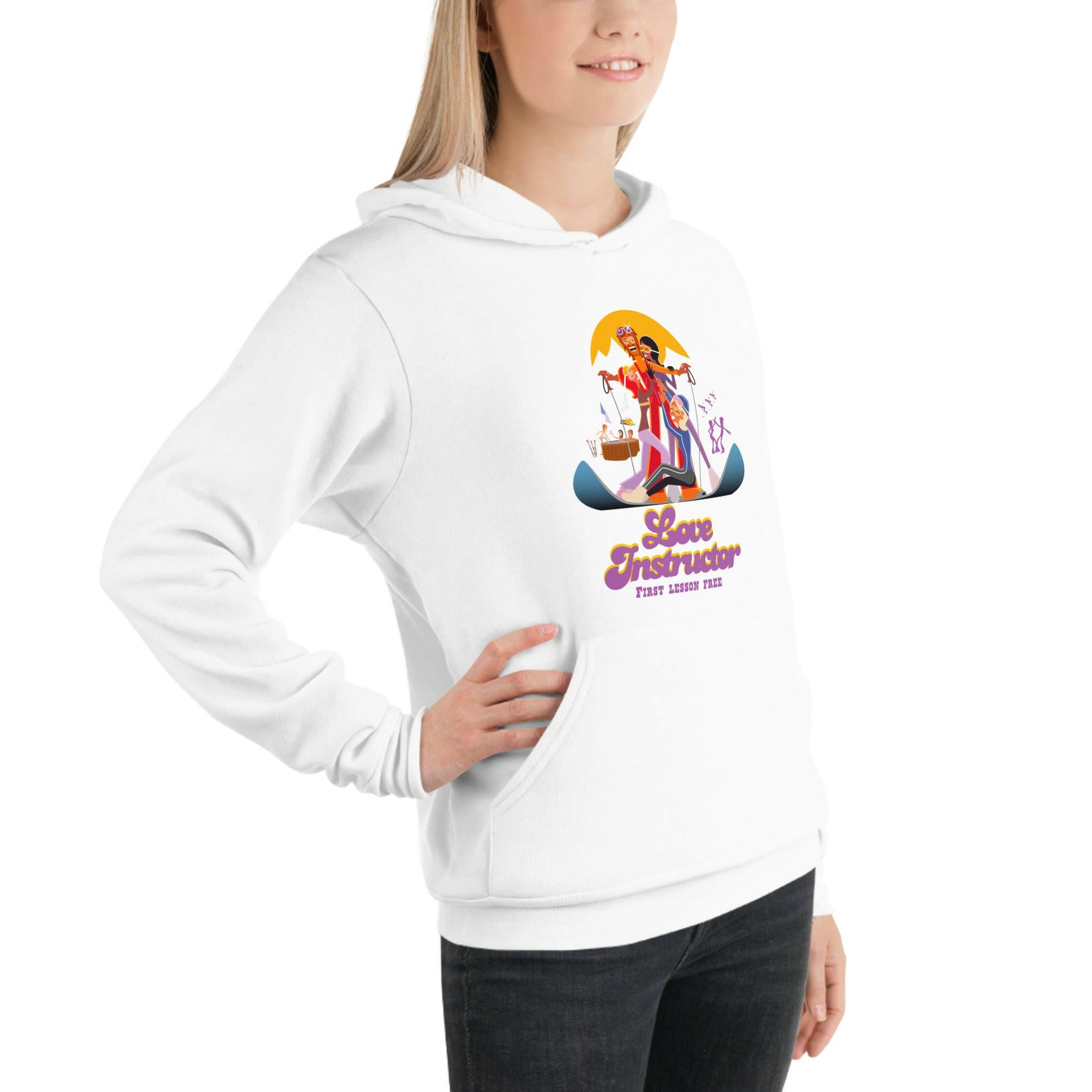 Unisex hoodie Love Instructor First Lesson free