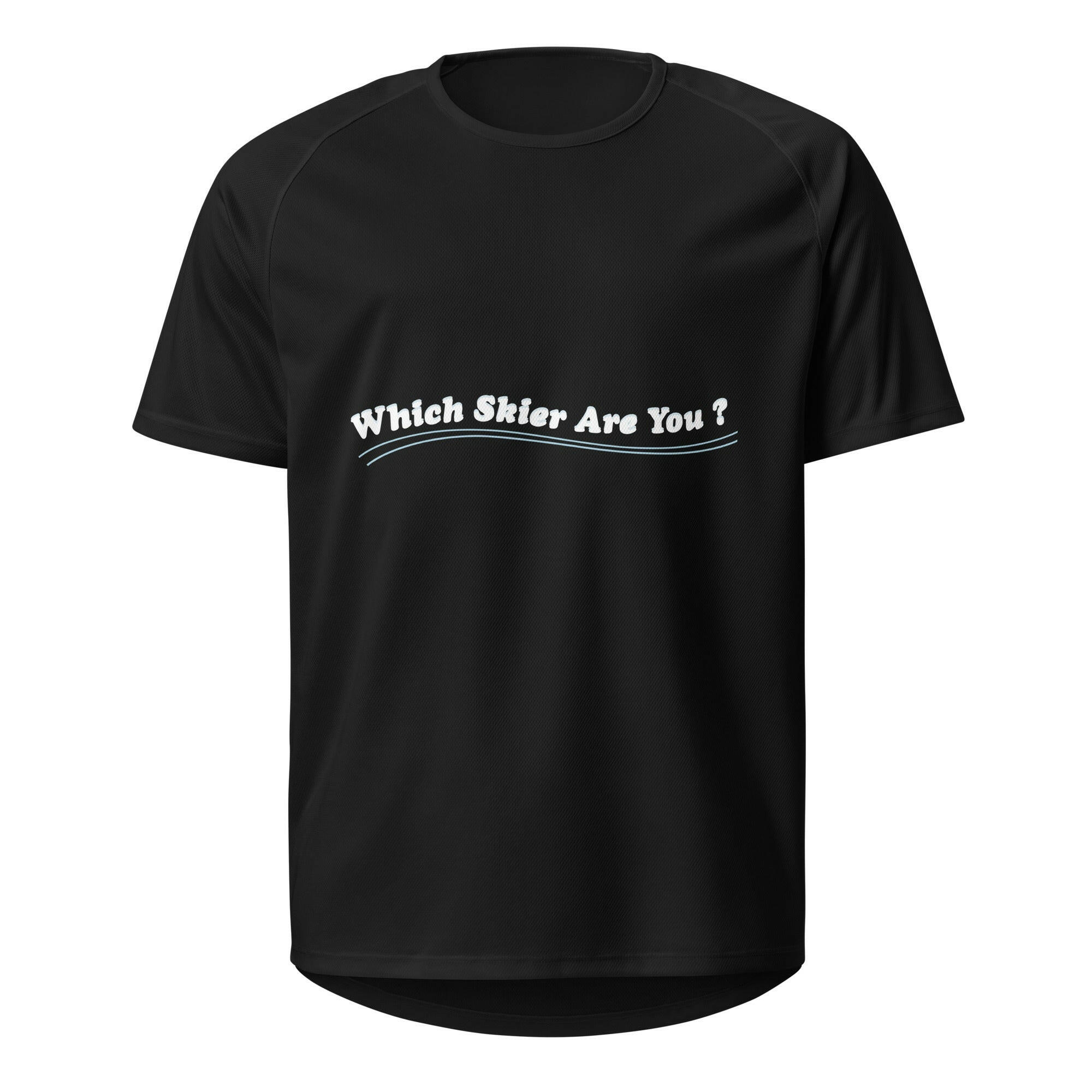 Unisex sports jersey Which skier are you? Ski Racer (Front/Back) on Dark colors