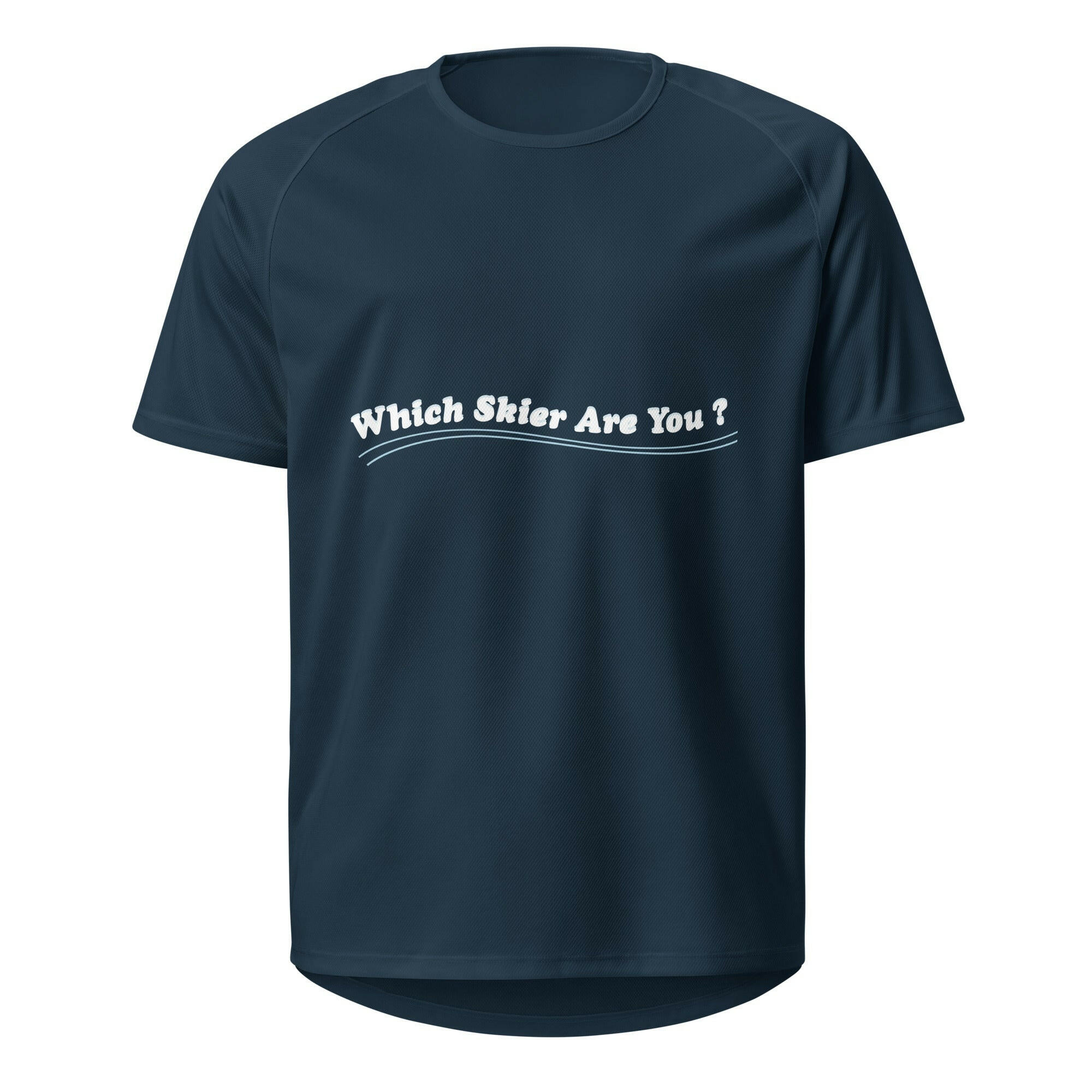 Unisex sports jersey Which skier are you? Ski Racer (Front/Back) on Dark colors