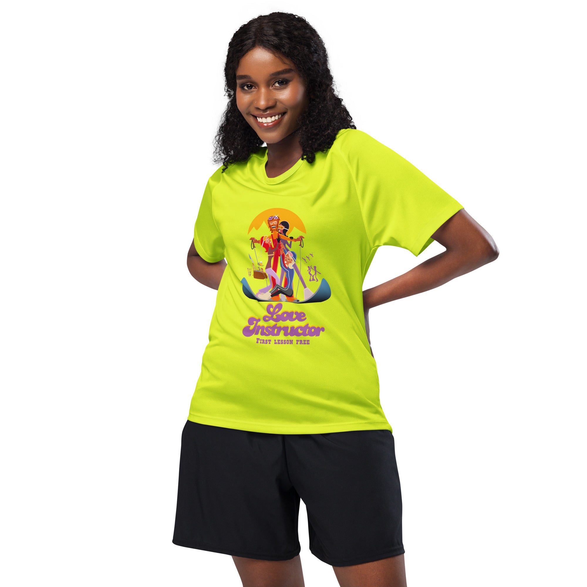 Unisex sports jersey Love instructor First lesson free