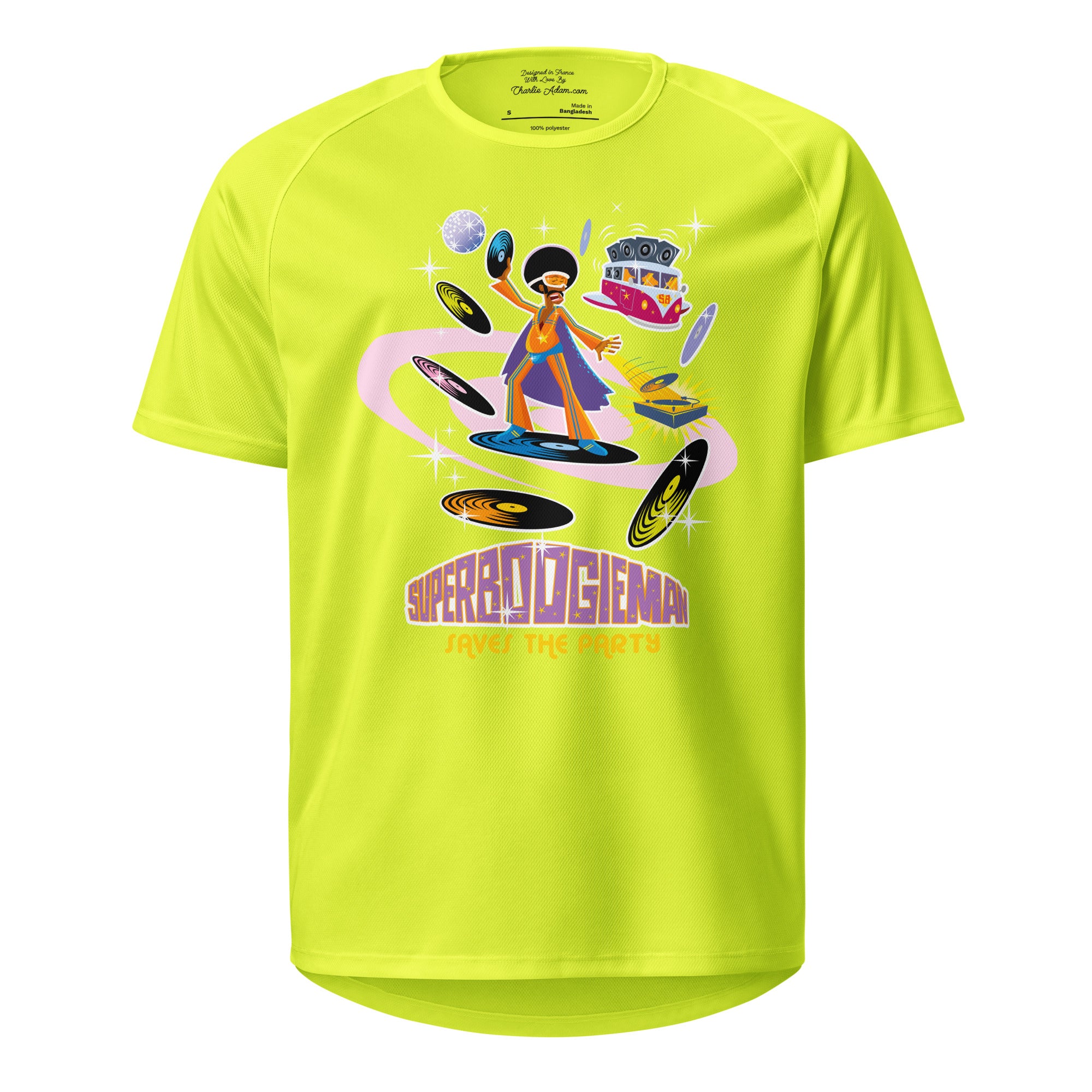 Unisex sports jersey Superboogieman Saves the Party