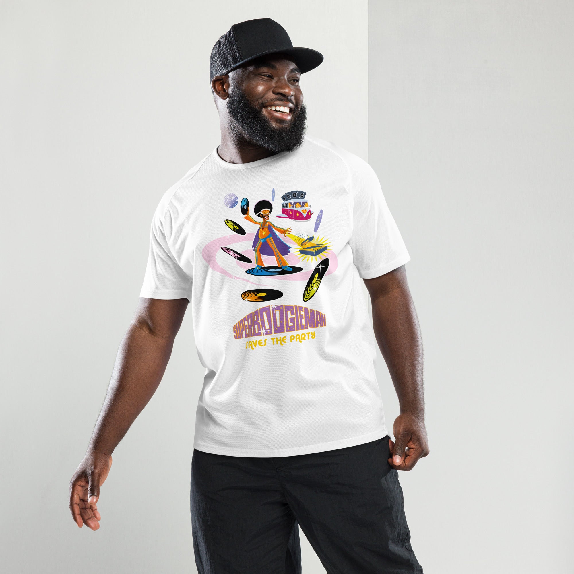 T-shirts de sport respirant Superboogieman Saves the Party