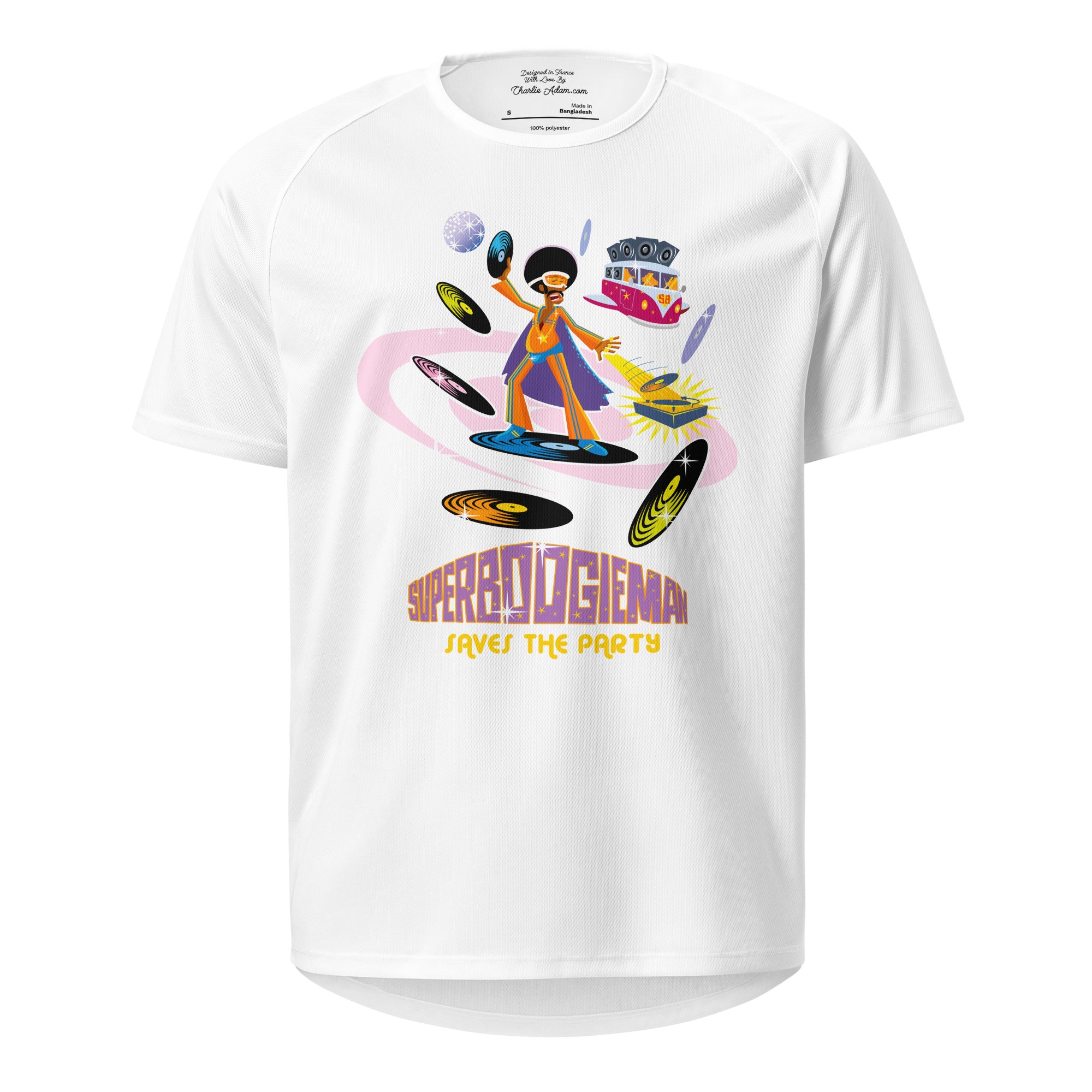 Unisex sports jersey Superboogieman Saves the Party