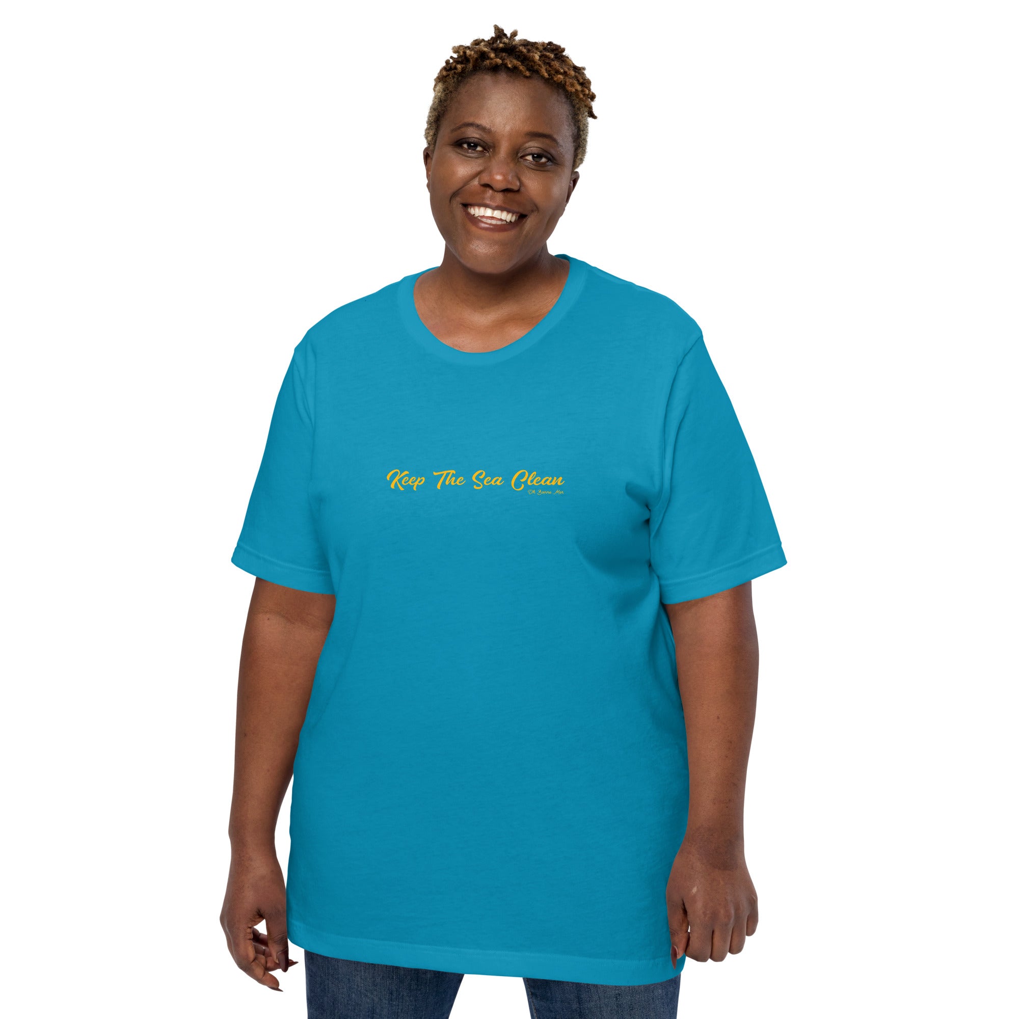 T-shirt en coton unisexe Keep The Sea Clean sur couleurs vives