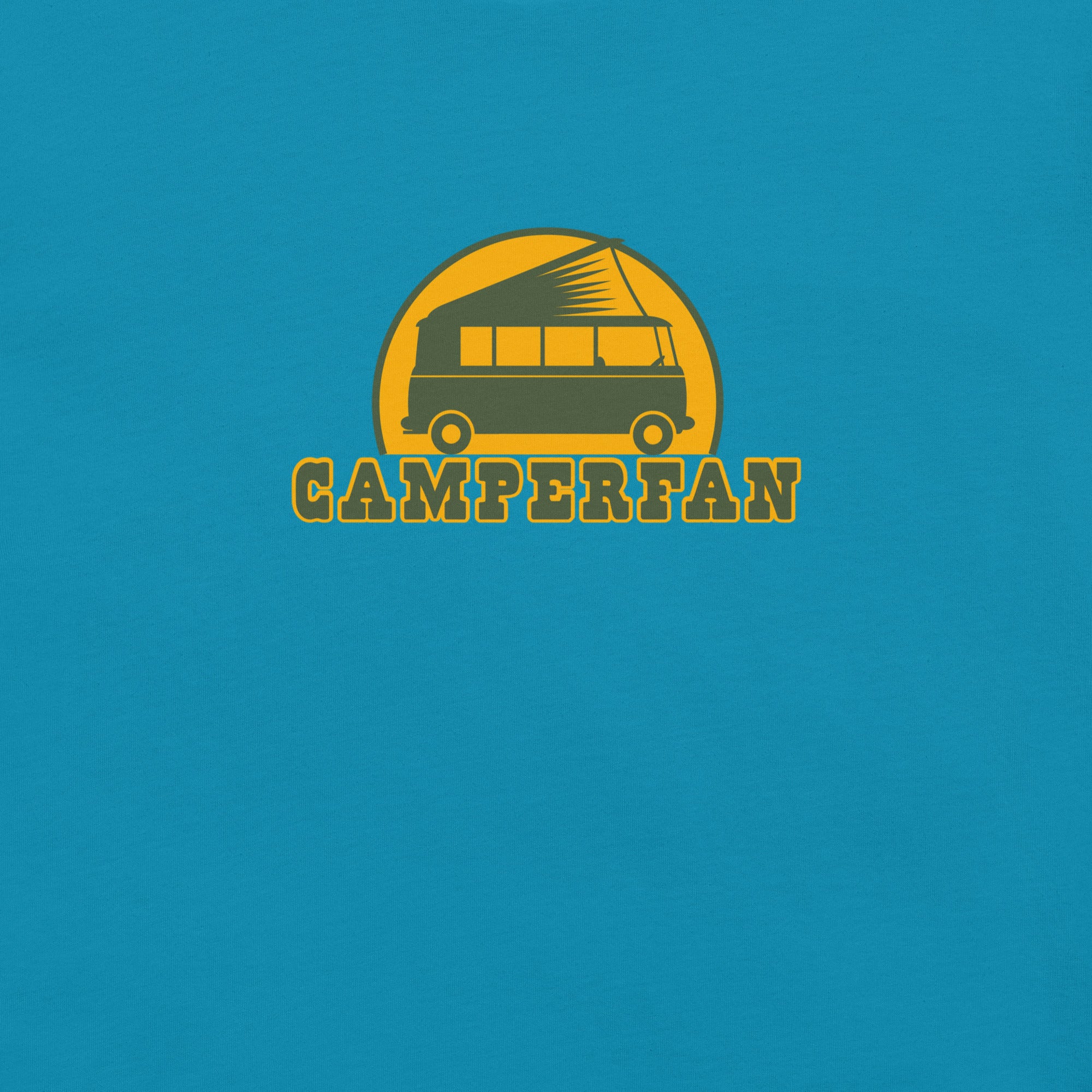 Unisex cotton t-shirt Camperfan on bright colors