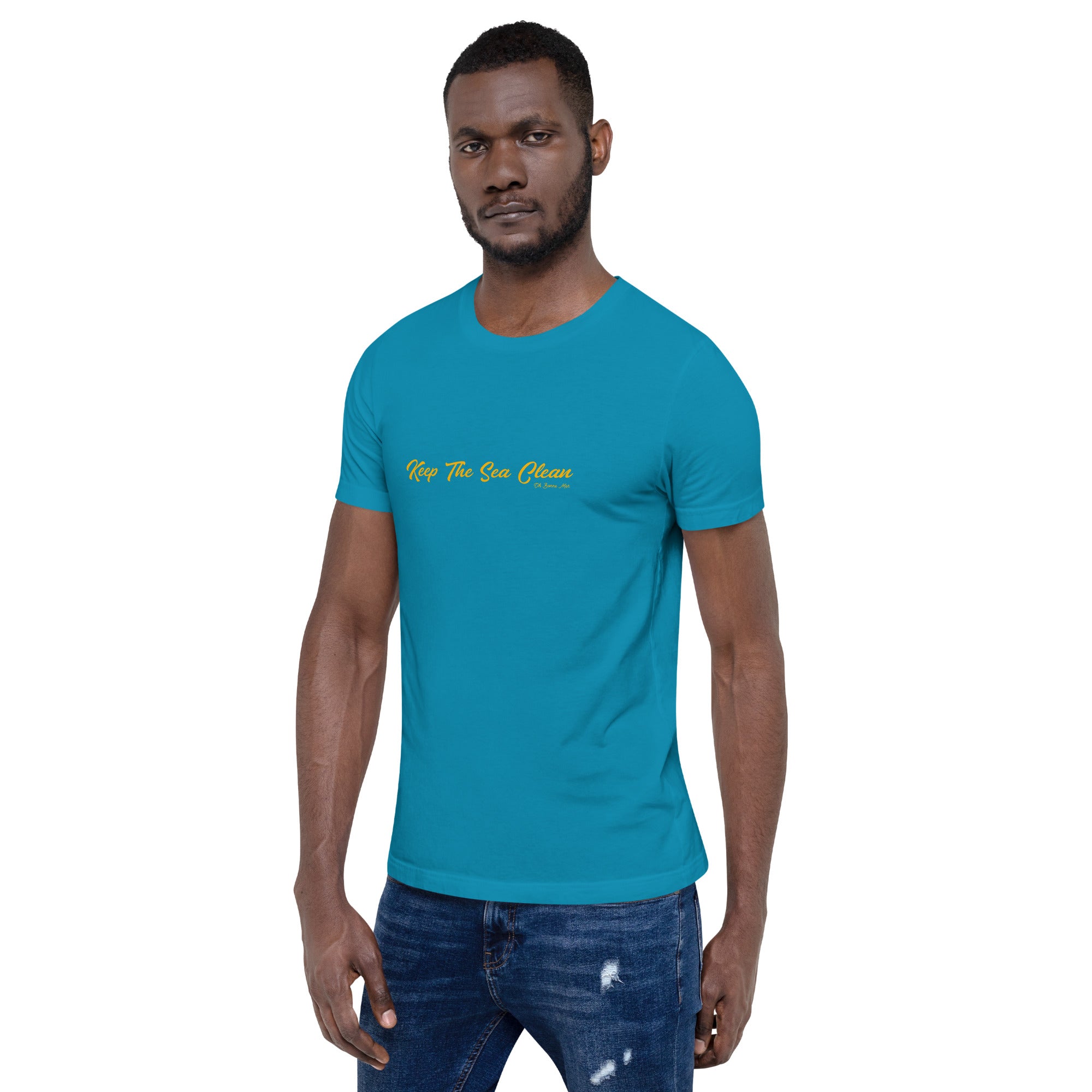 Unisex cotton t-shirt Keep The Sea Clean on bright colors