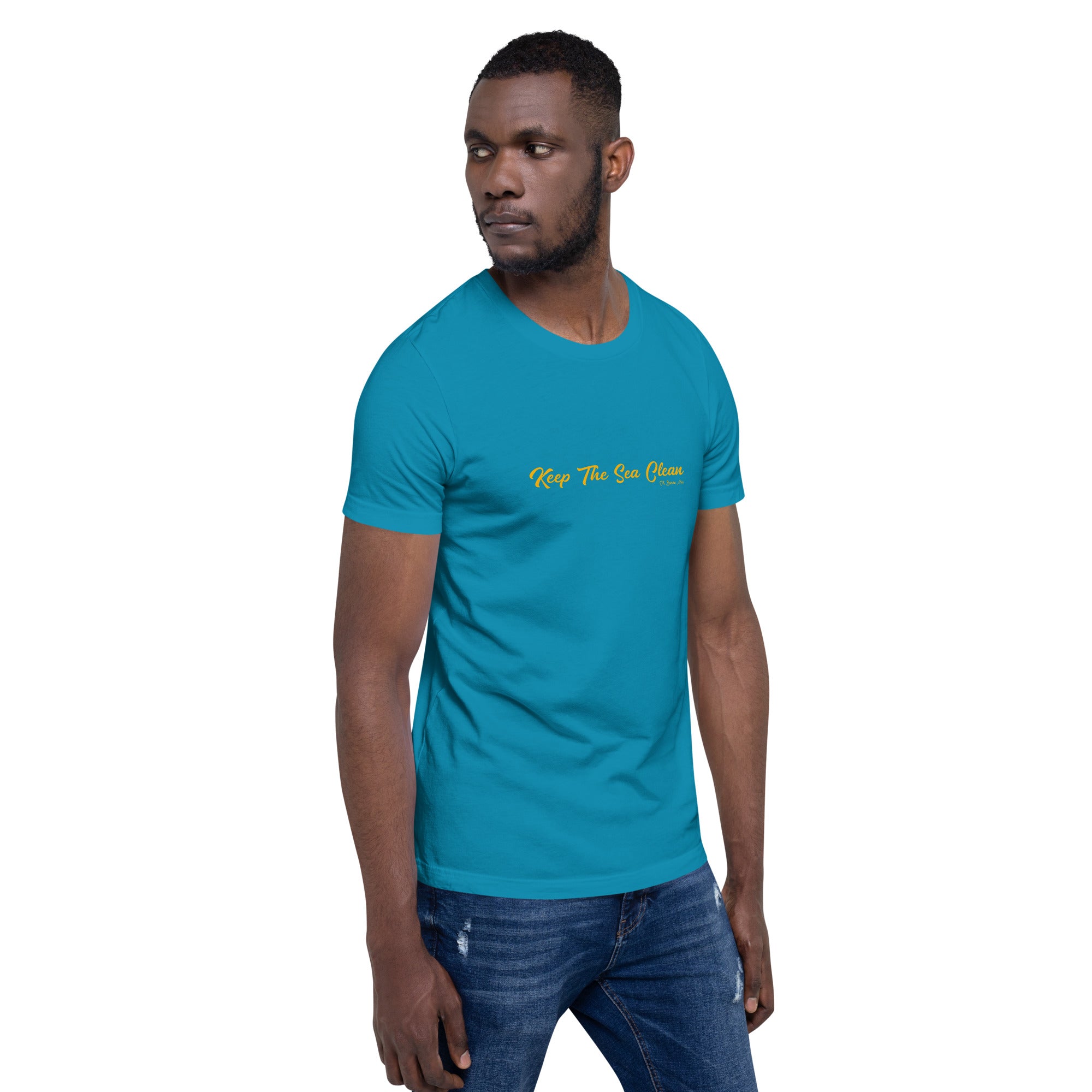 Unisex cotton t-shirt Keep The Sea Clean on bright colors