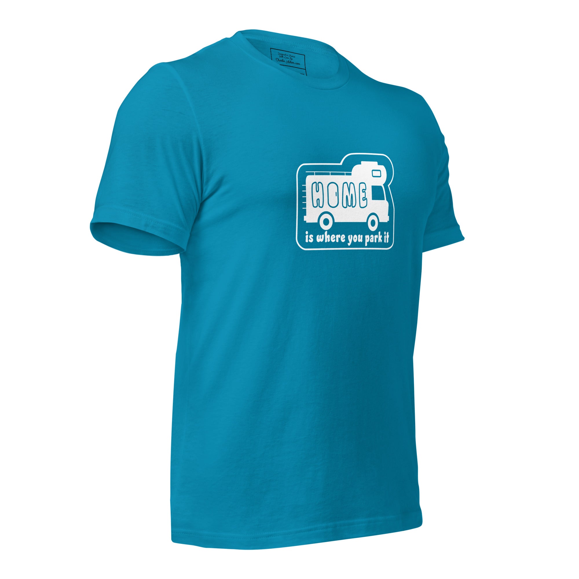 Unisex cotton t-shirt Bold Camper Van on bright colors