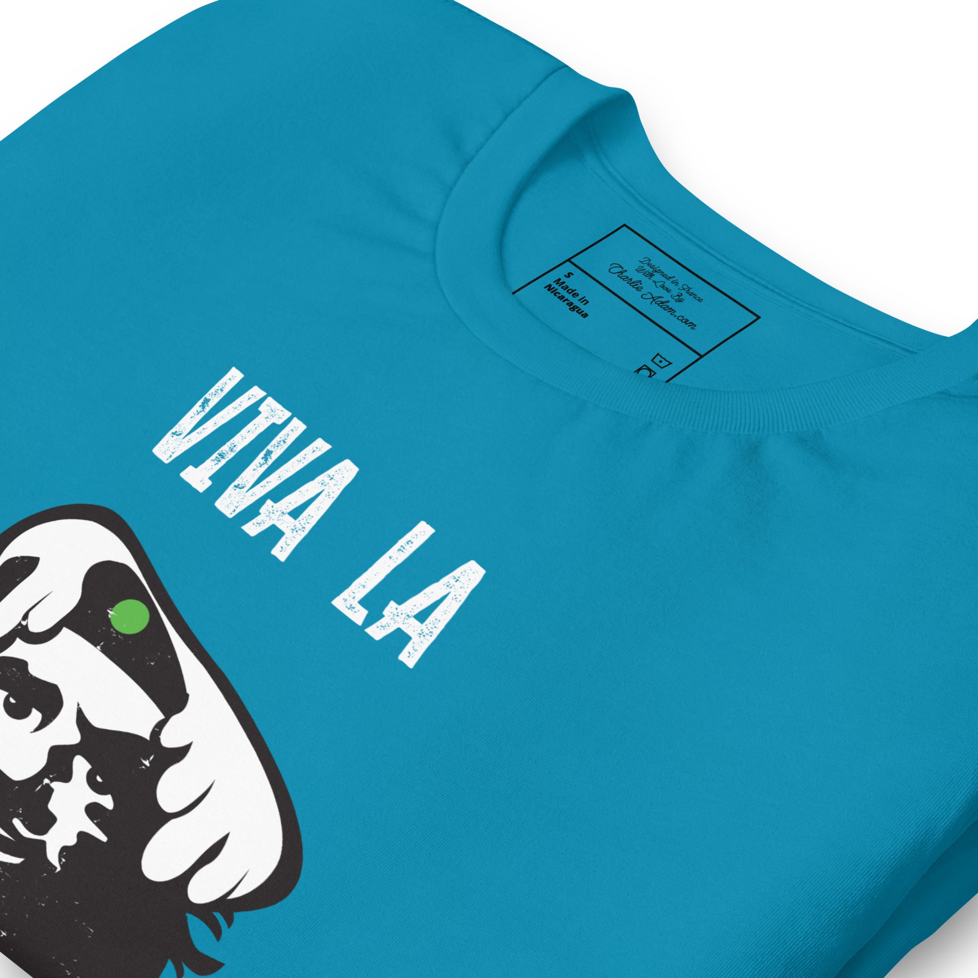 Unisex cotton t-shirt Viva la Rebolochon on bright colors