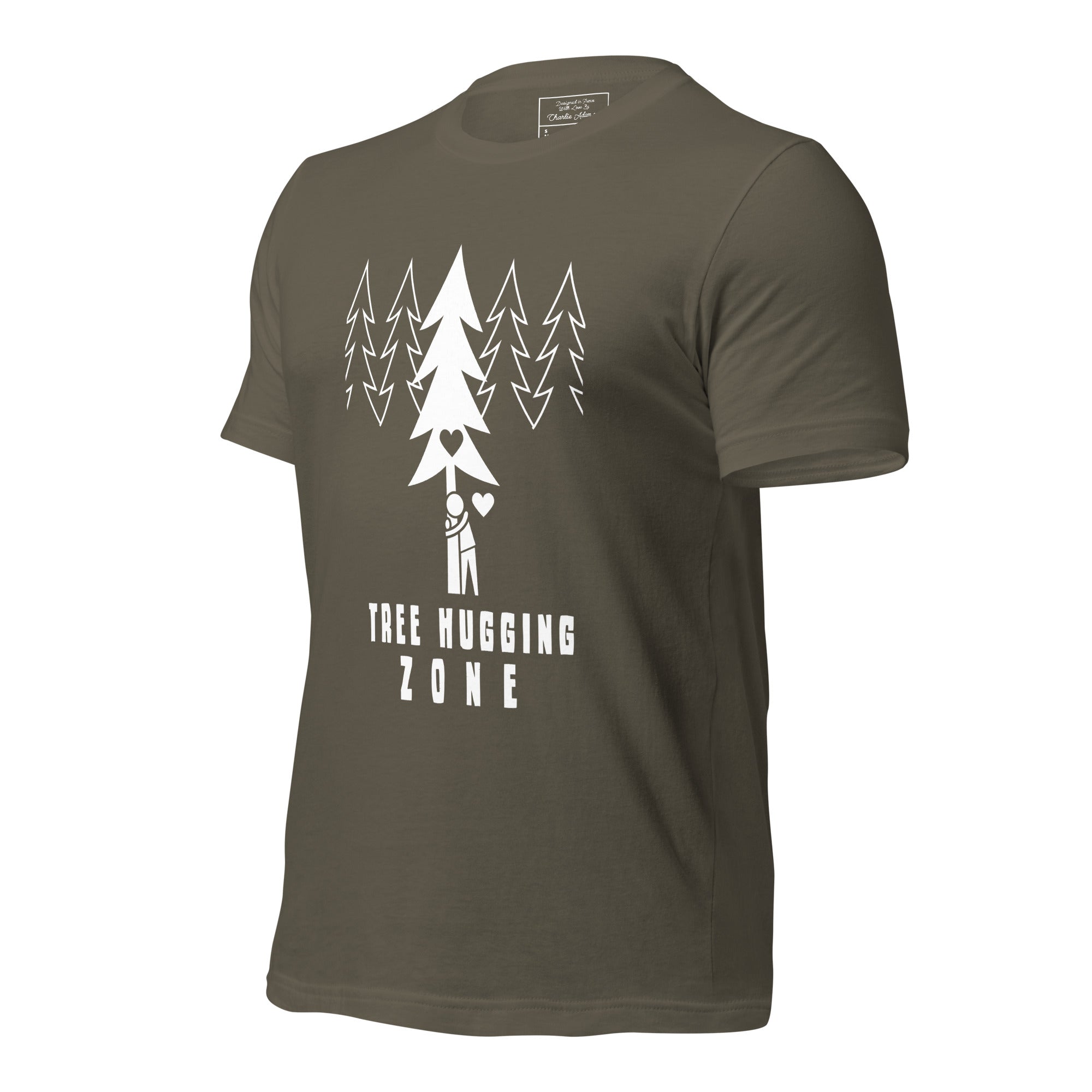 Unisex t-shirt Tree hugging zone on dark colors