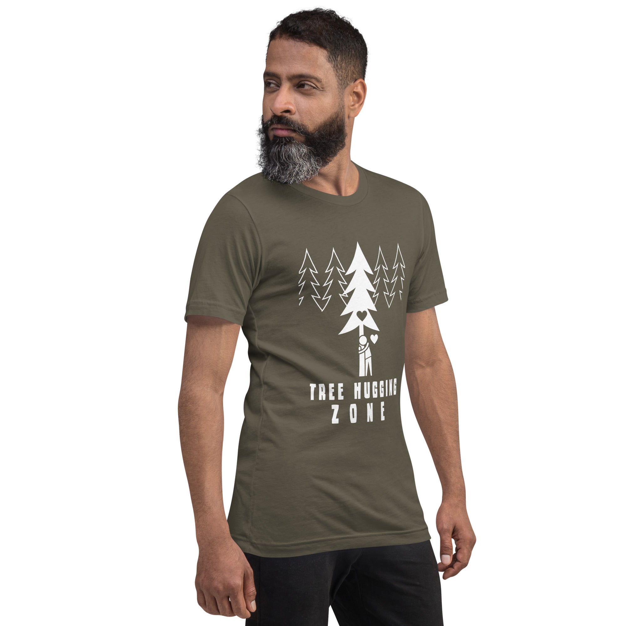 Unisex t-shirt Tree hugging zone on dark colors