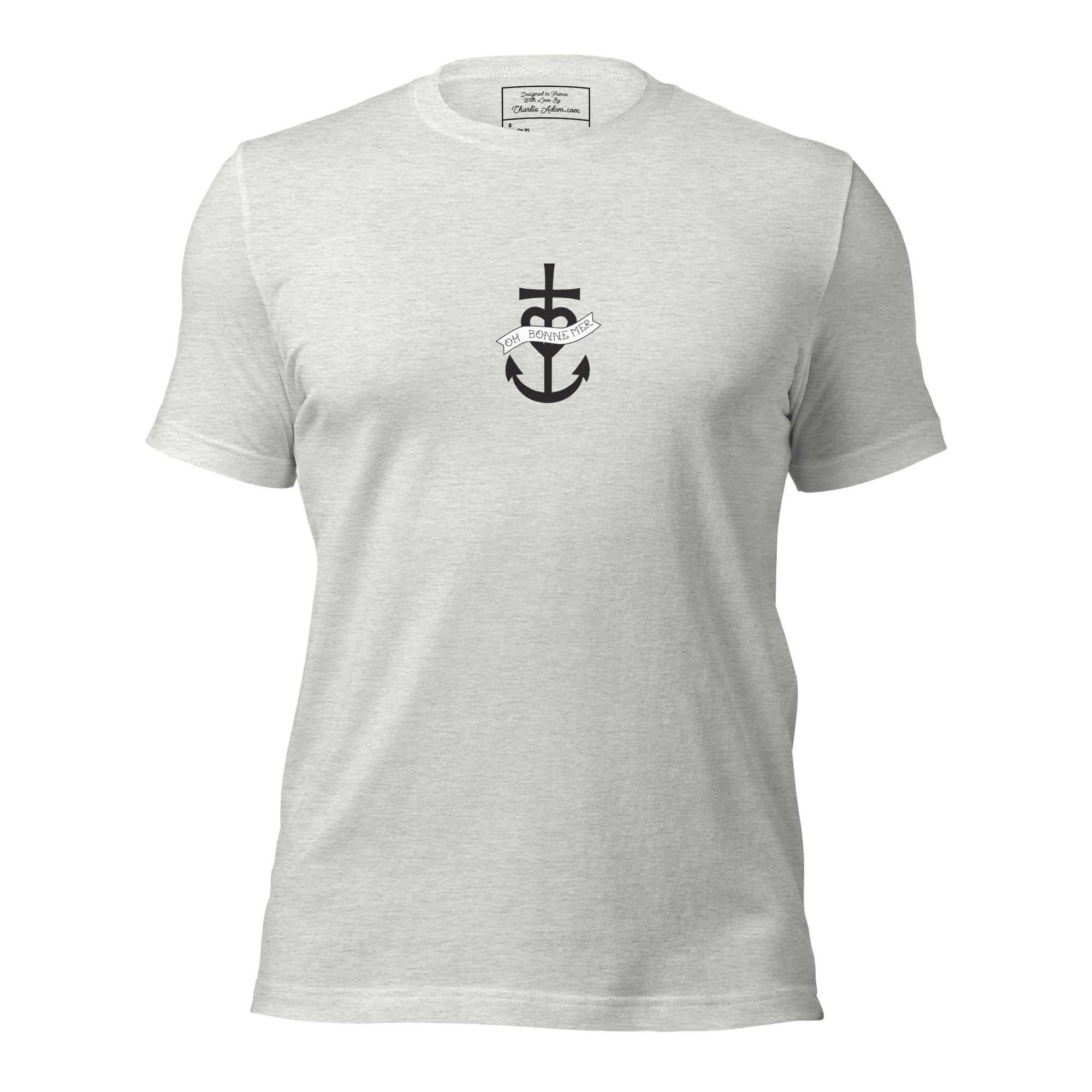 T-shirt en coton unisexe Oh Bonne Mer 1 sur couleurs claires