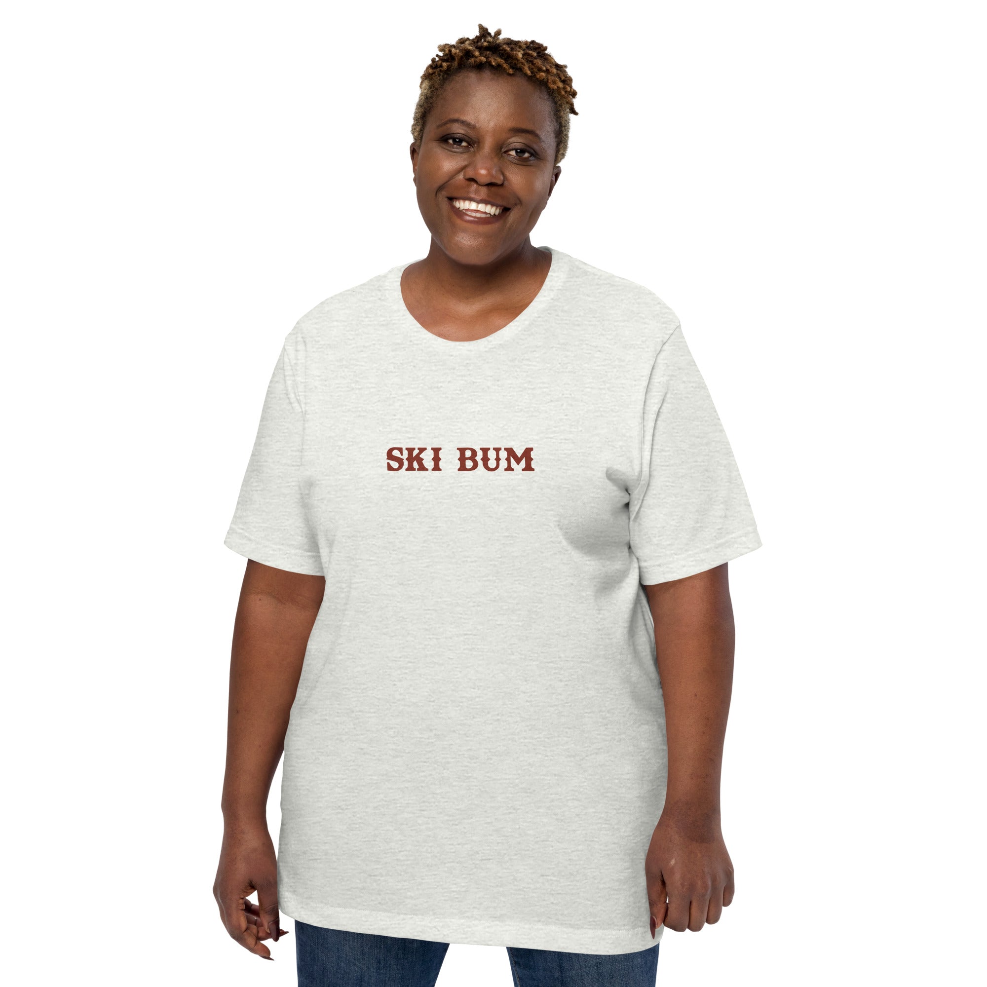 Unisex t-shirt Ski Bum on light colors