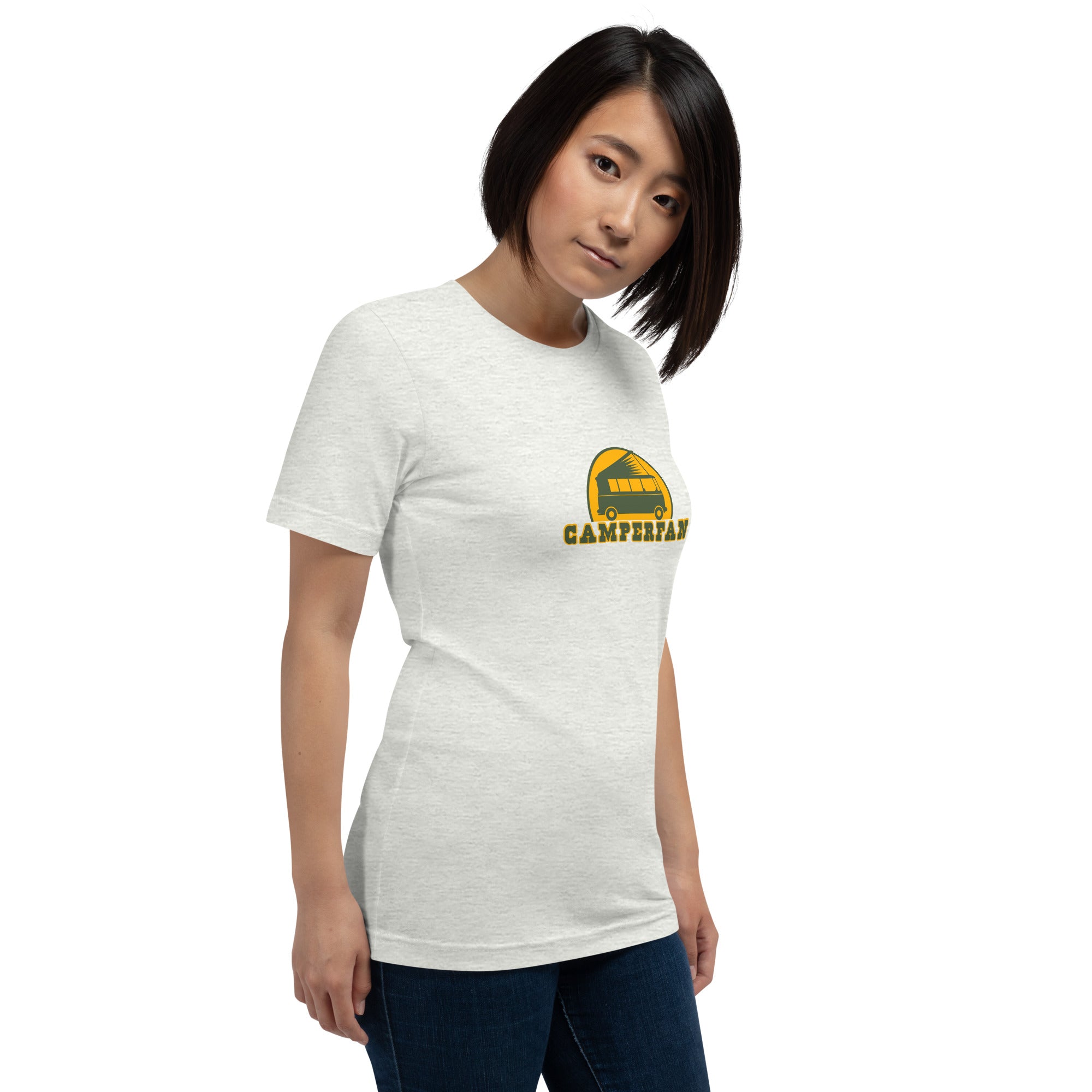 T-shirt en coton unisexe Camperfan sur couleurs chinées claires