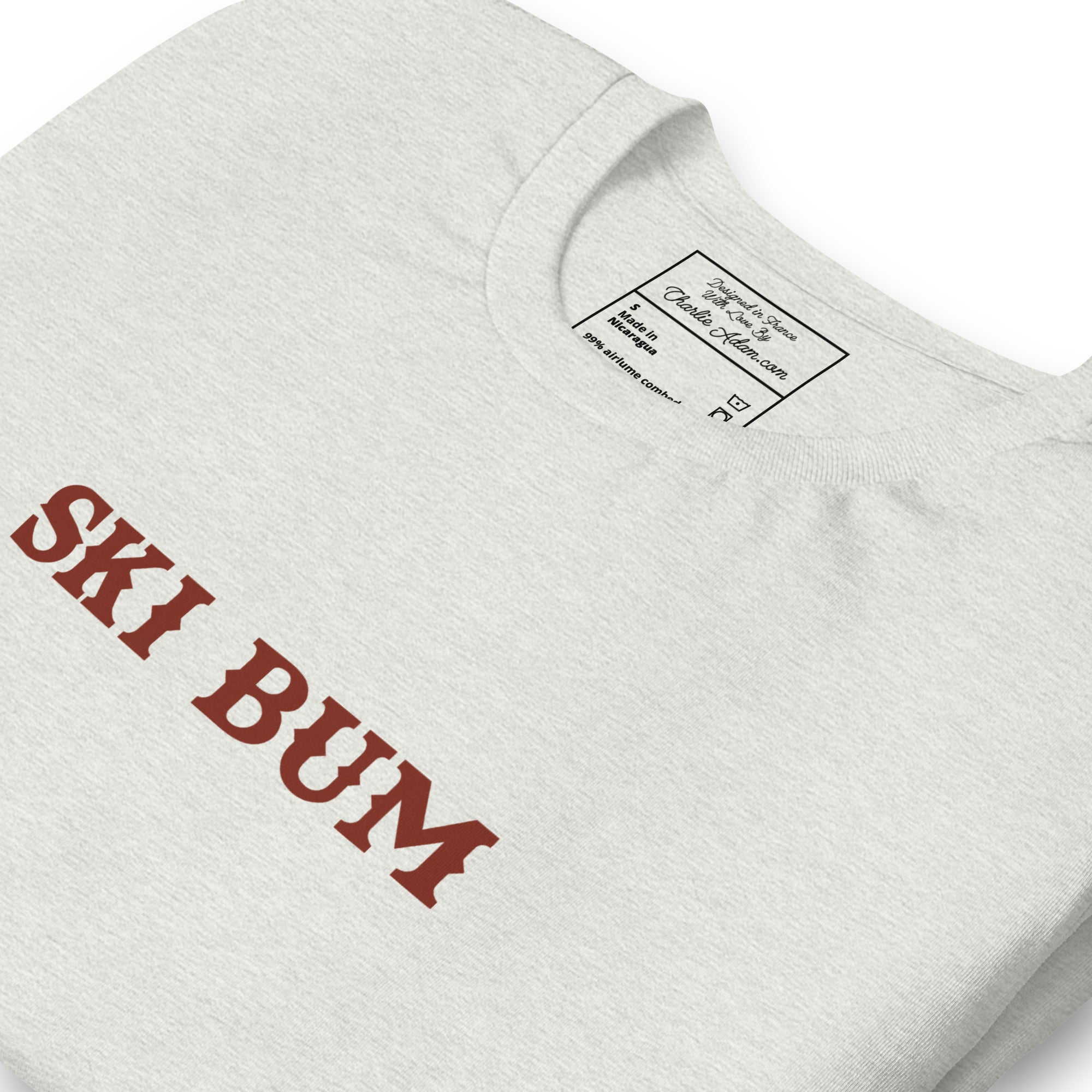 Unisex t-shirt Ski Bum on light colors