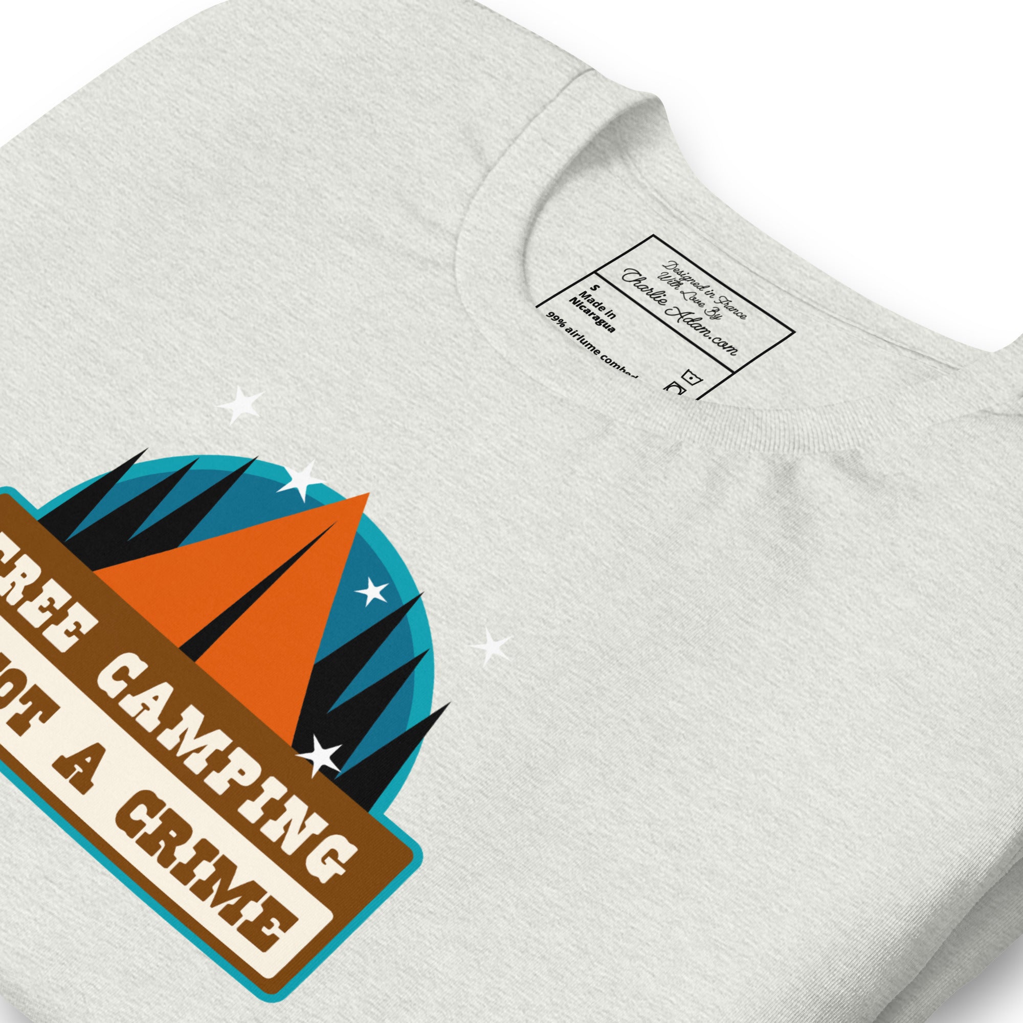 Unisex t-shirt Free camping is not a crime on light heather colors