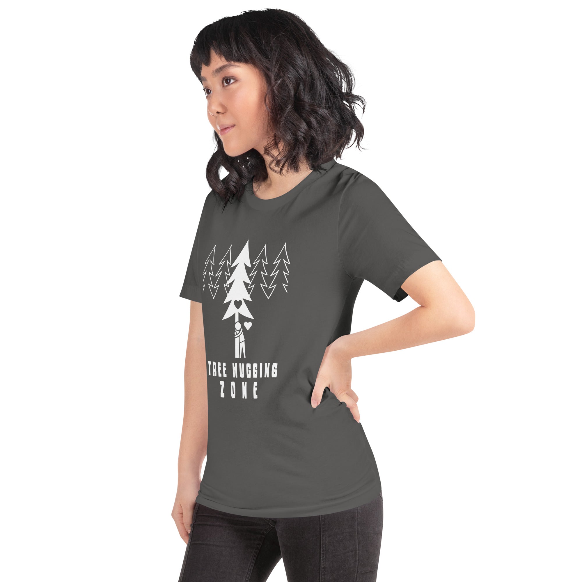 Unisex t-shirt Tree hugging zone on dark colors