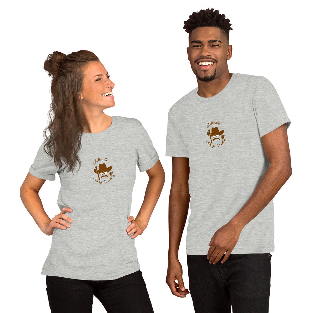 Unisex t-shirt Authentic Skiing Cowboy on heather colors