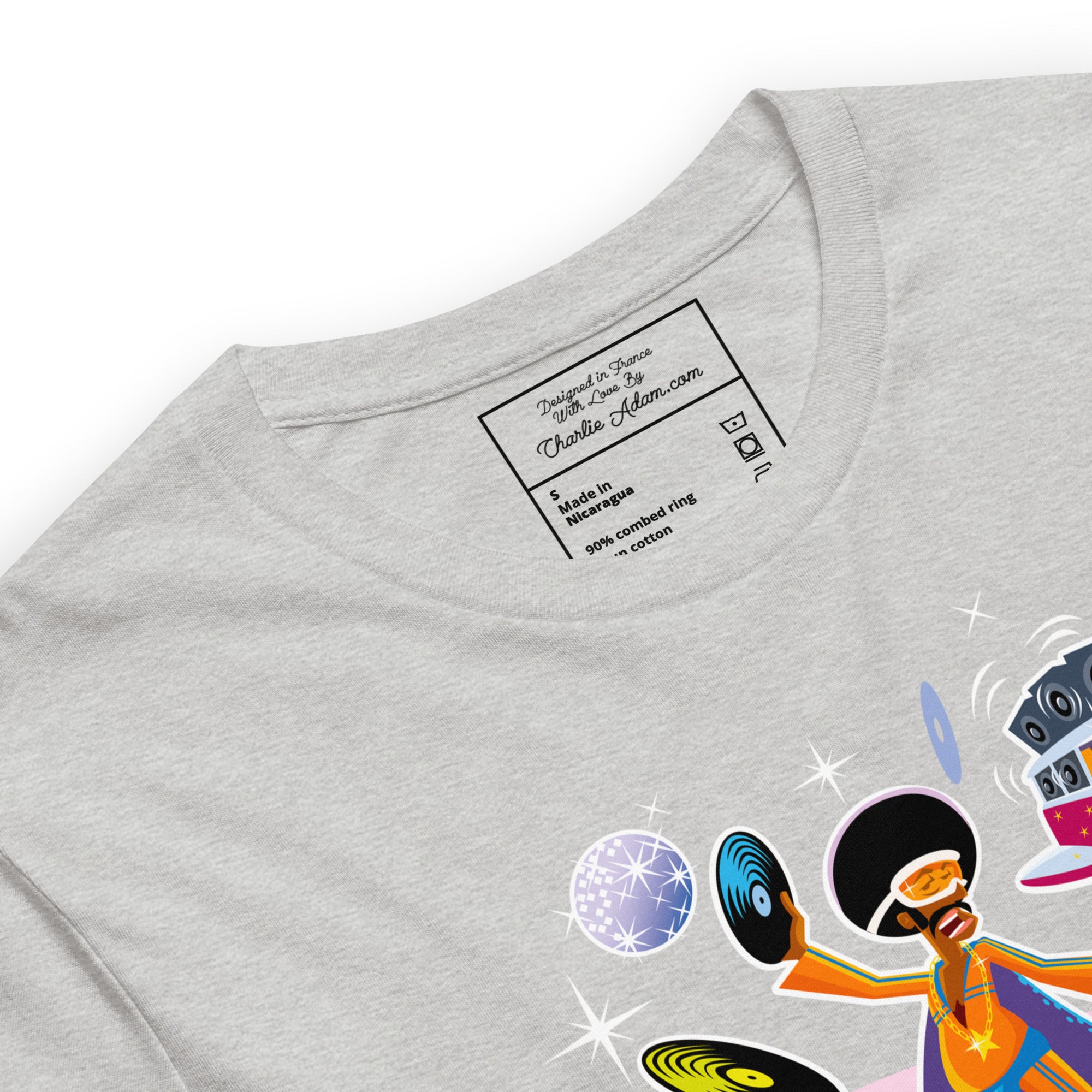 Unisex t-shirt Superboogieman saves the Party on light heather colors