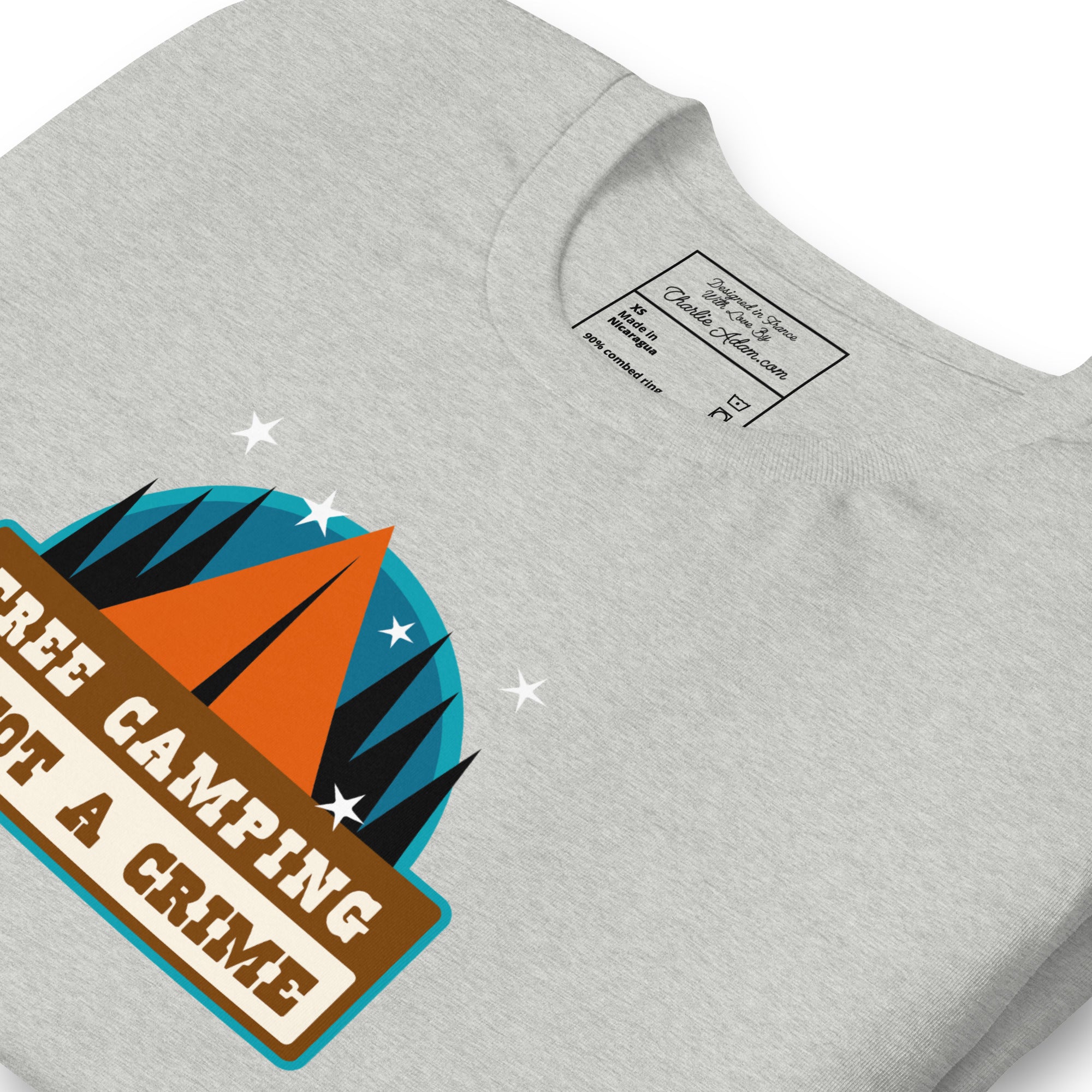 Unisex t-shirt Free camping is not a crime on light heather colors