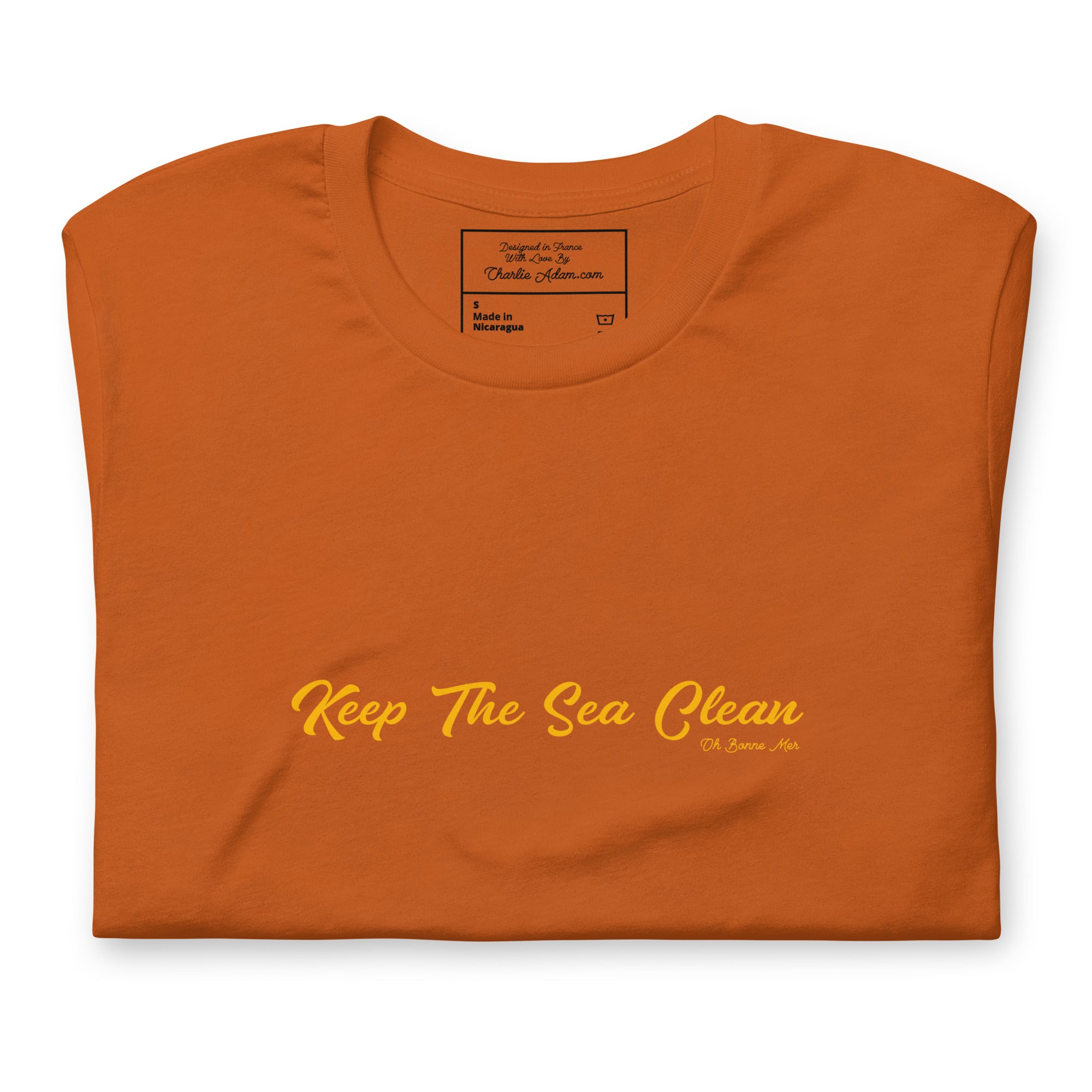 Unisex cotton t-shirt Keep The Sea Clean on bright colors