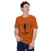 Unisex cotton t-shirt Tree hugging zone on bright colors
