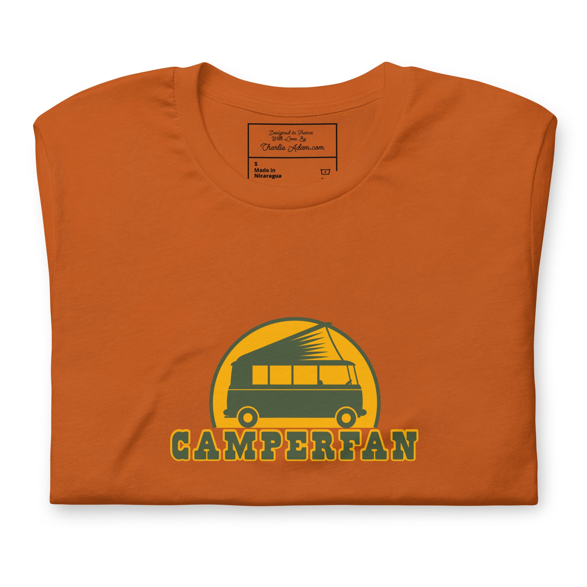 T-shirt en coton unisexe Camperfan sur couleurs vives