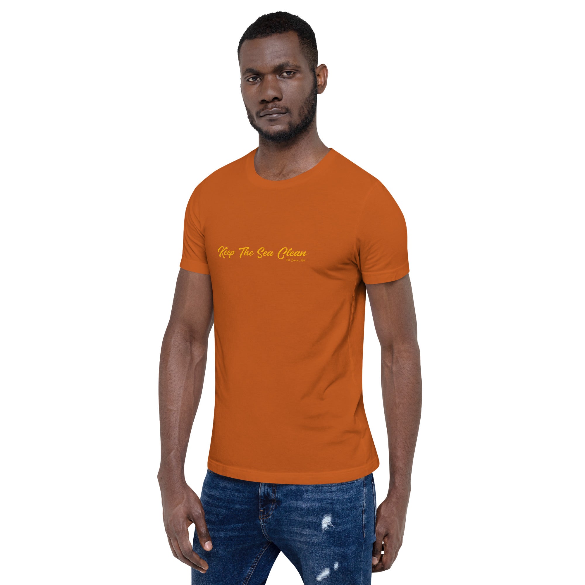 T-shirt en coton unisexe Keep The Sea Clean sur couleurs vives