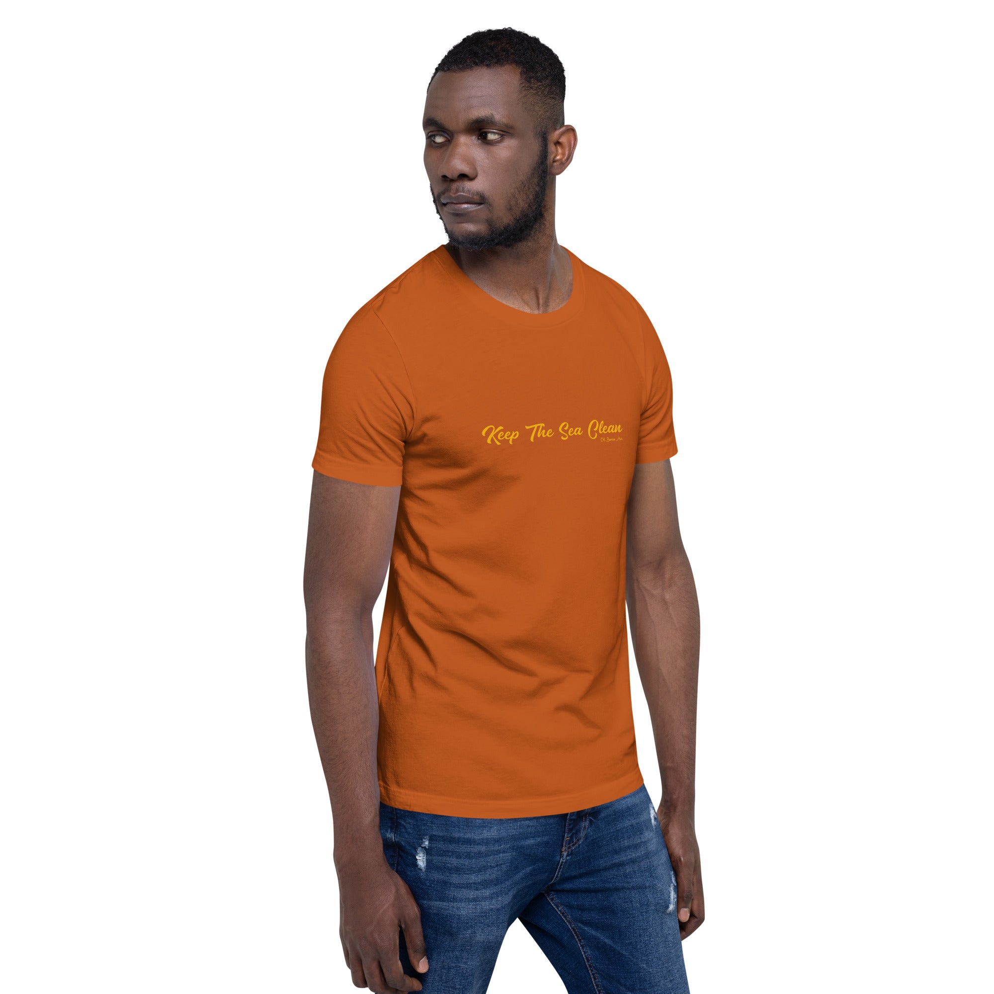 T-shirt en coton unisexe Keep The Sea Clean sur couleurs vives