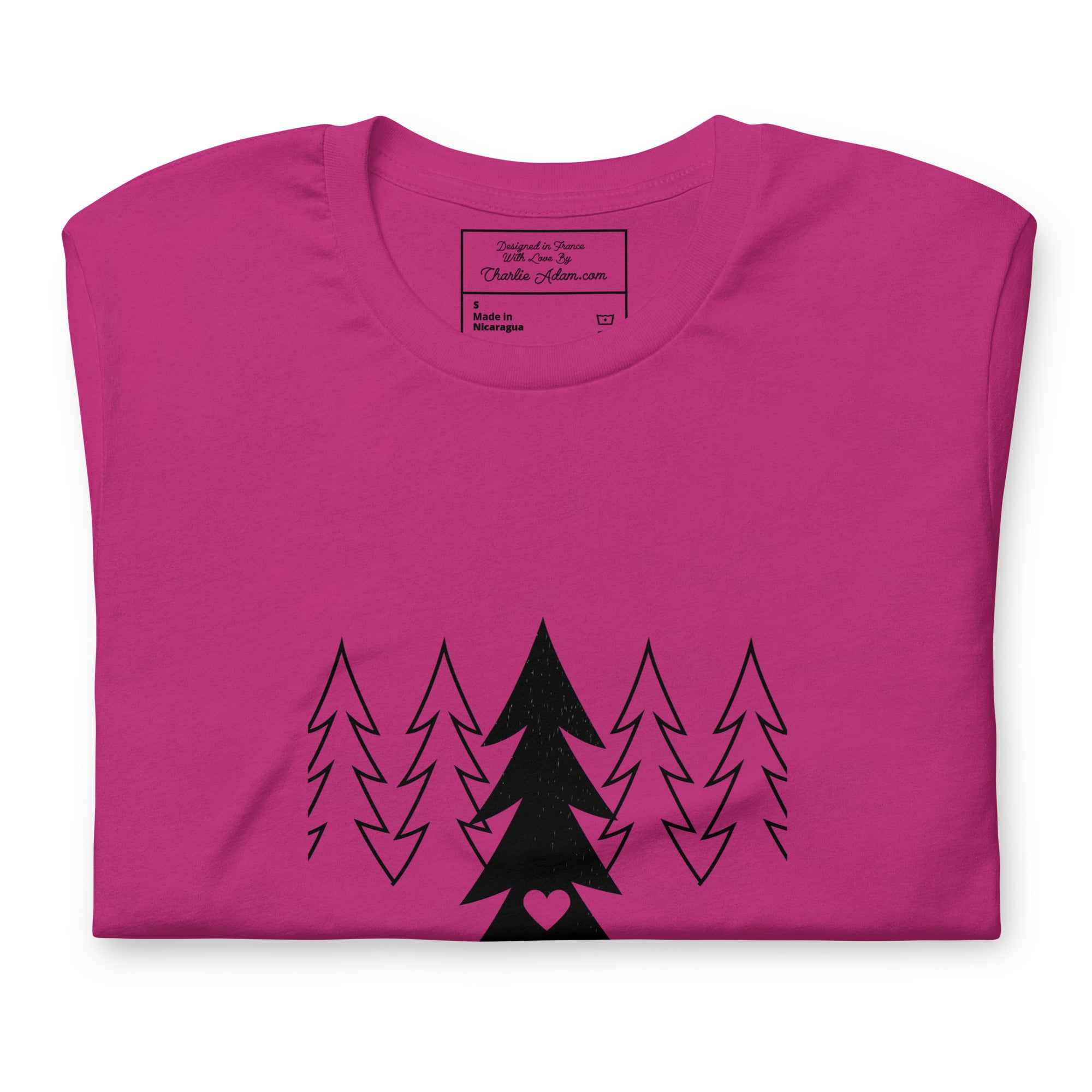 T-shirt en coton unisexe Tree hugging zone sur couleurs vives