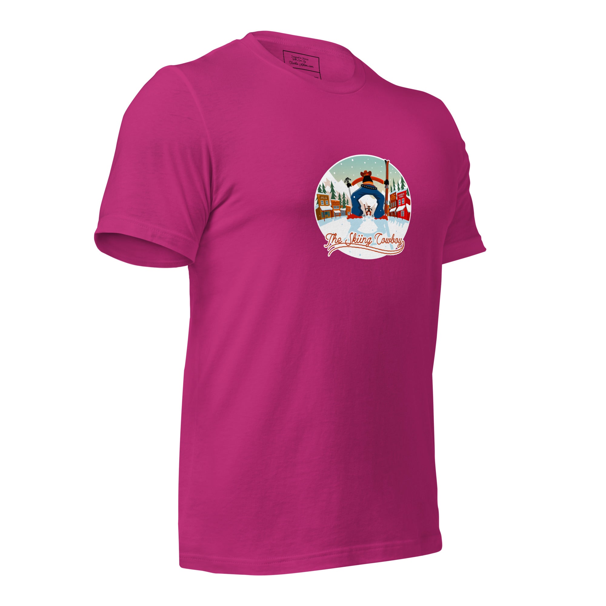 Unisex cotton t-shirt Ski Fight at OK Corral on bright colors