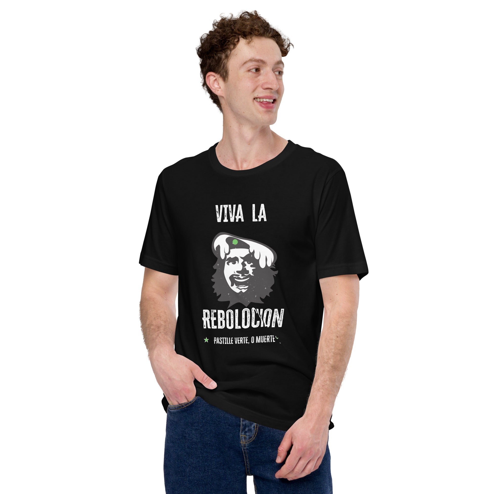 T-shirt en coton unisexe Viva la Rebolochon sur couleurs foncées