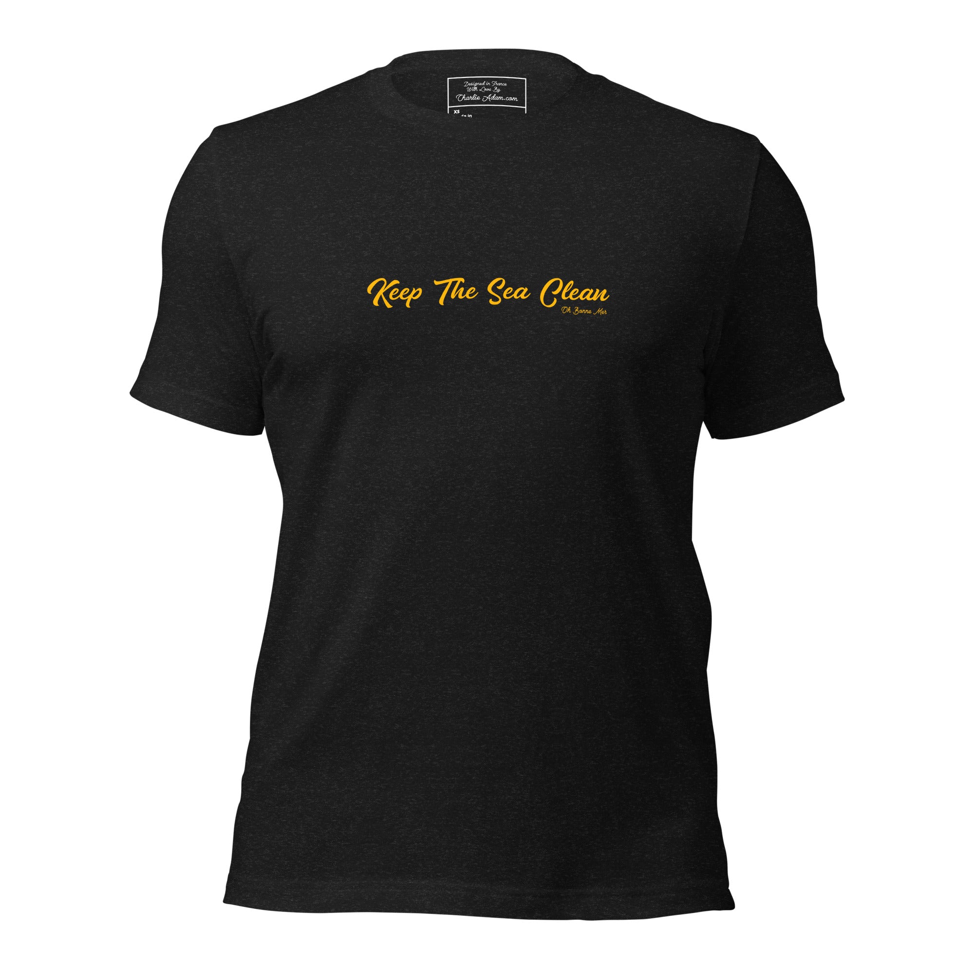 Unisex t-shirt Keep The Sea Clean on dark heather colors