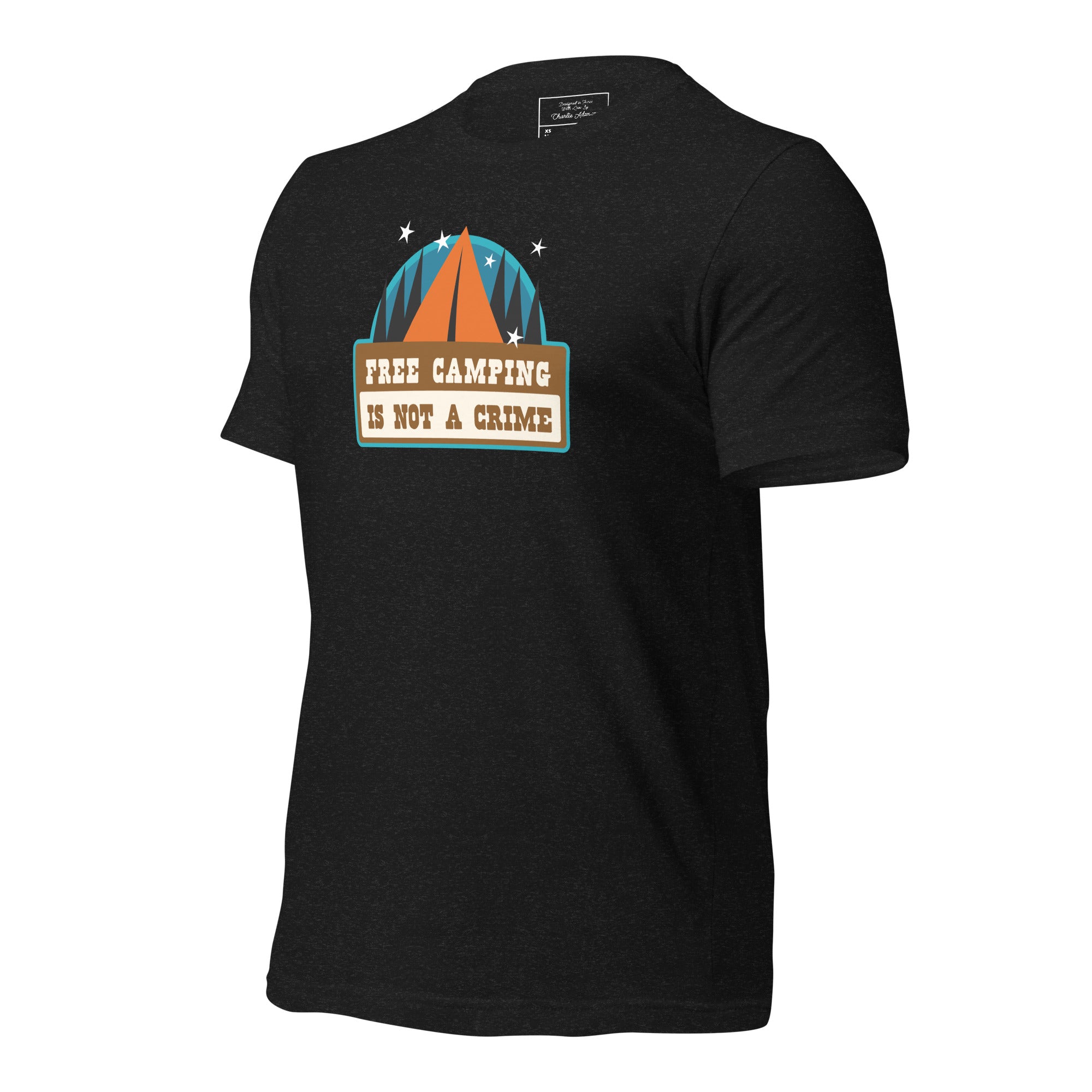 Unisex t-shirt Free camping is not a crime on dark heather colors