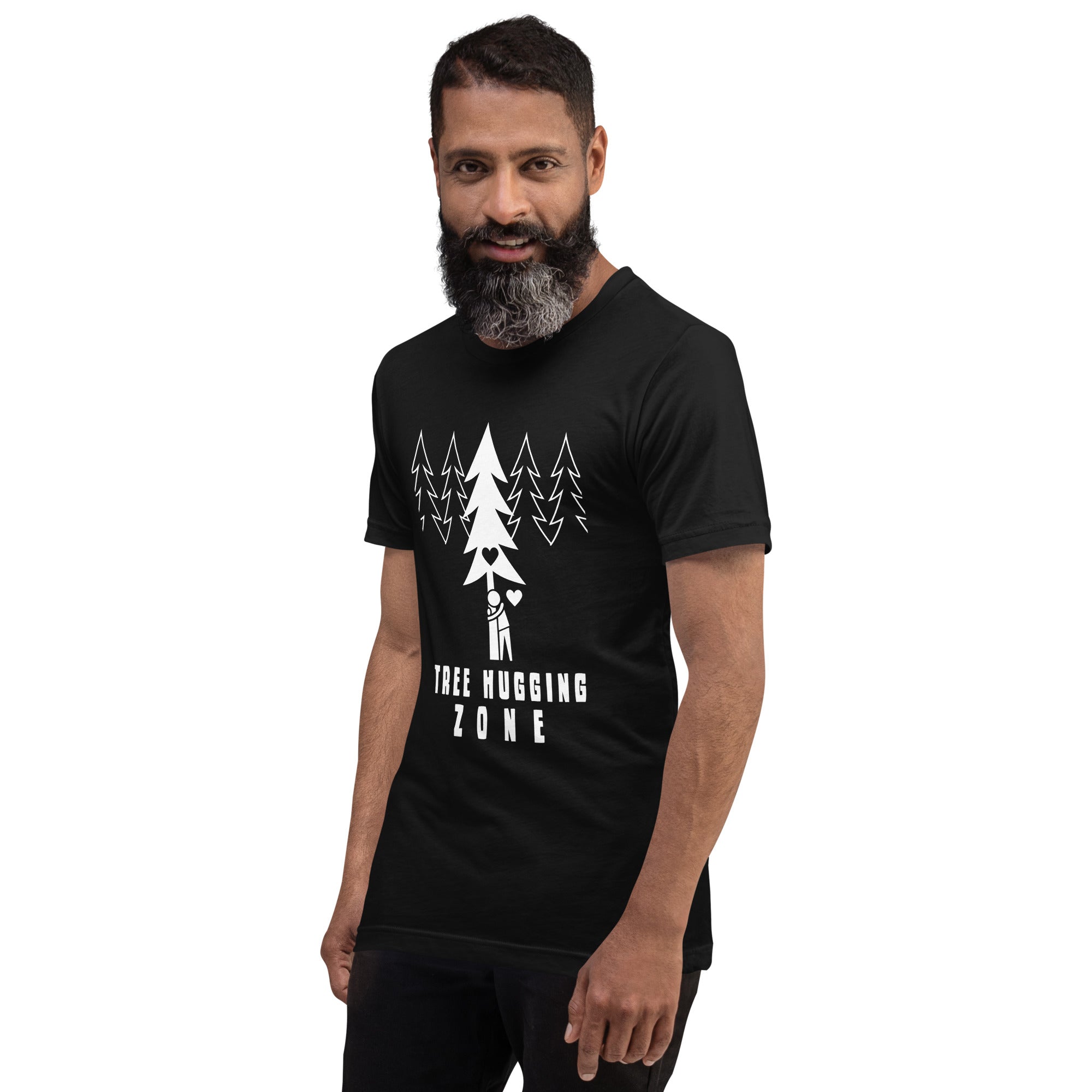 Unisex t-shirt Tree hugging zone on dark colors