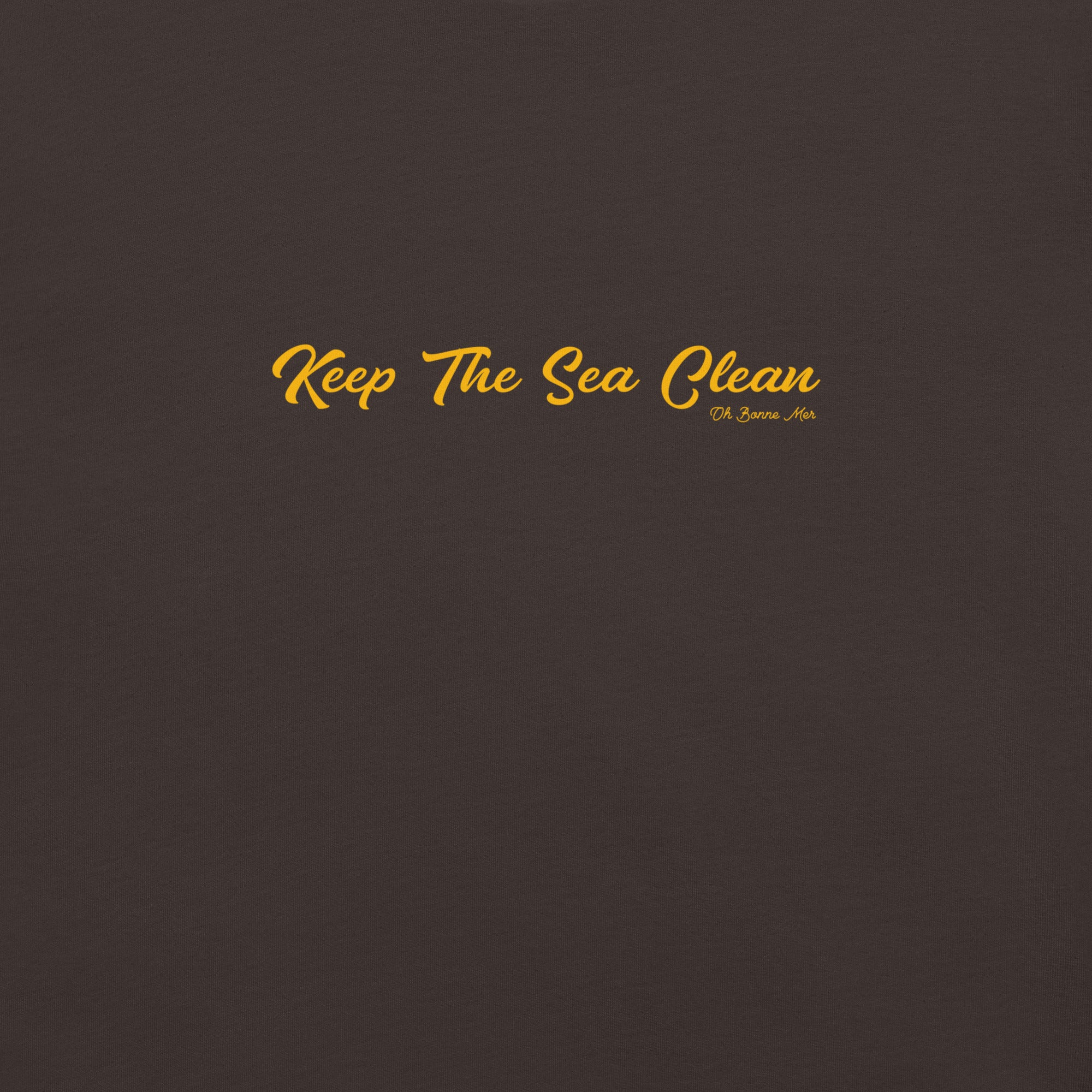 T-shirt en coton unisexe Keep The Sea Clean Gold sur couleurs foncées