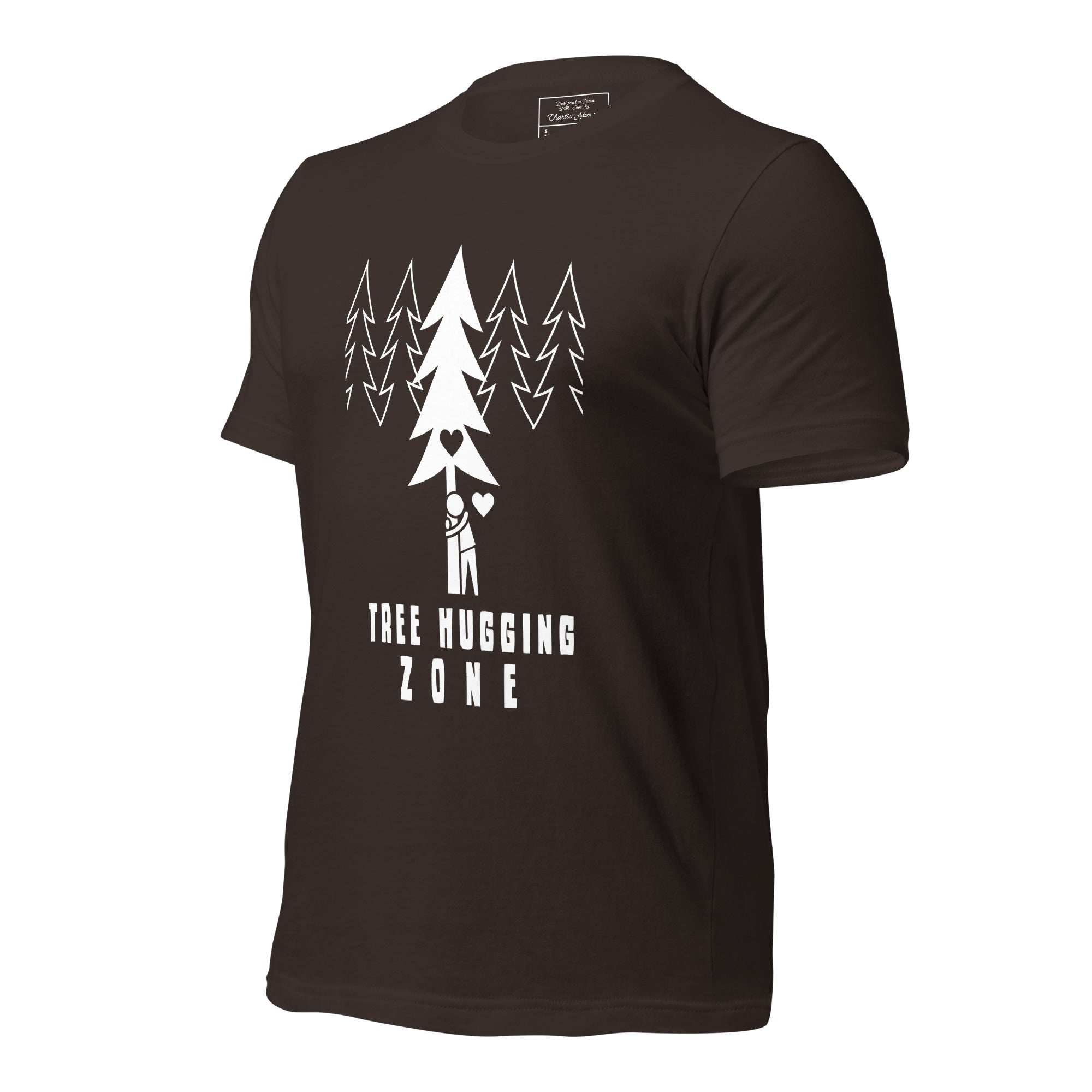 Unisex t-shirt Tree hugging zone on dark colors