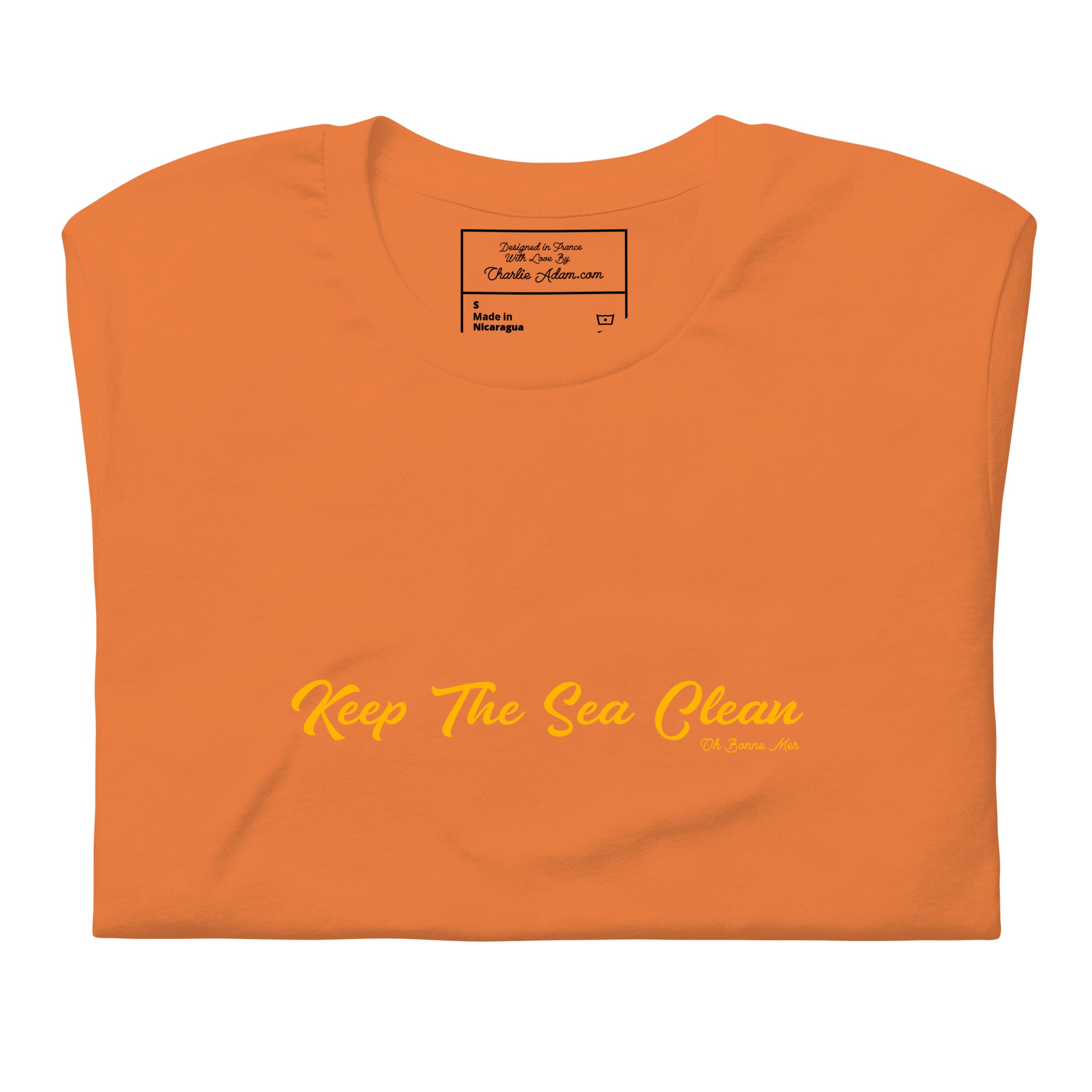 T-shirt en coton unisexe Keep The Sea Clean sur couleurs vives