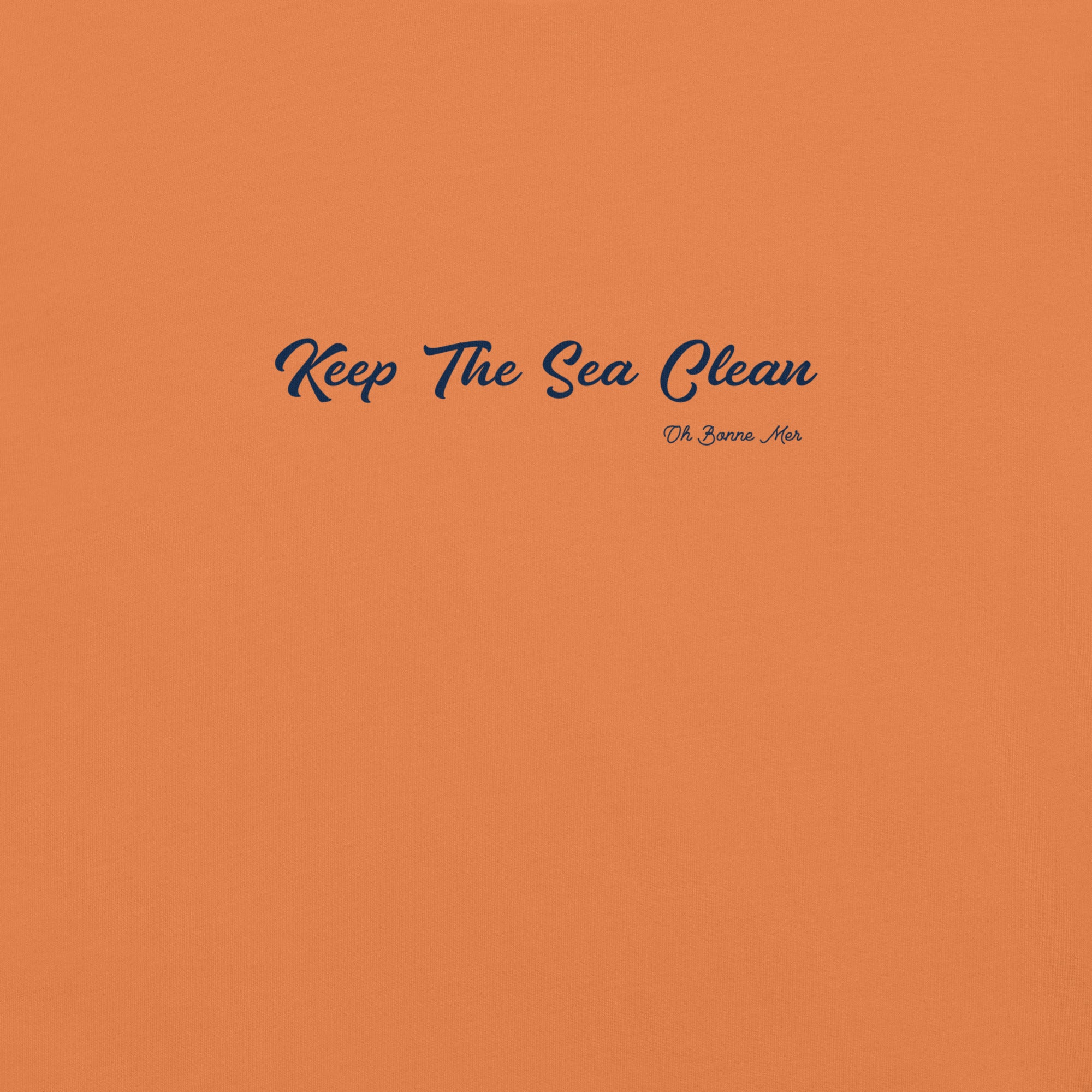 T-shirt en coton unisexe Keep The Sea Clean Navy sur couleurs vives